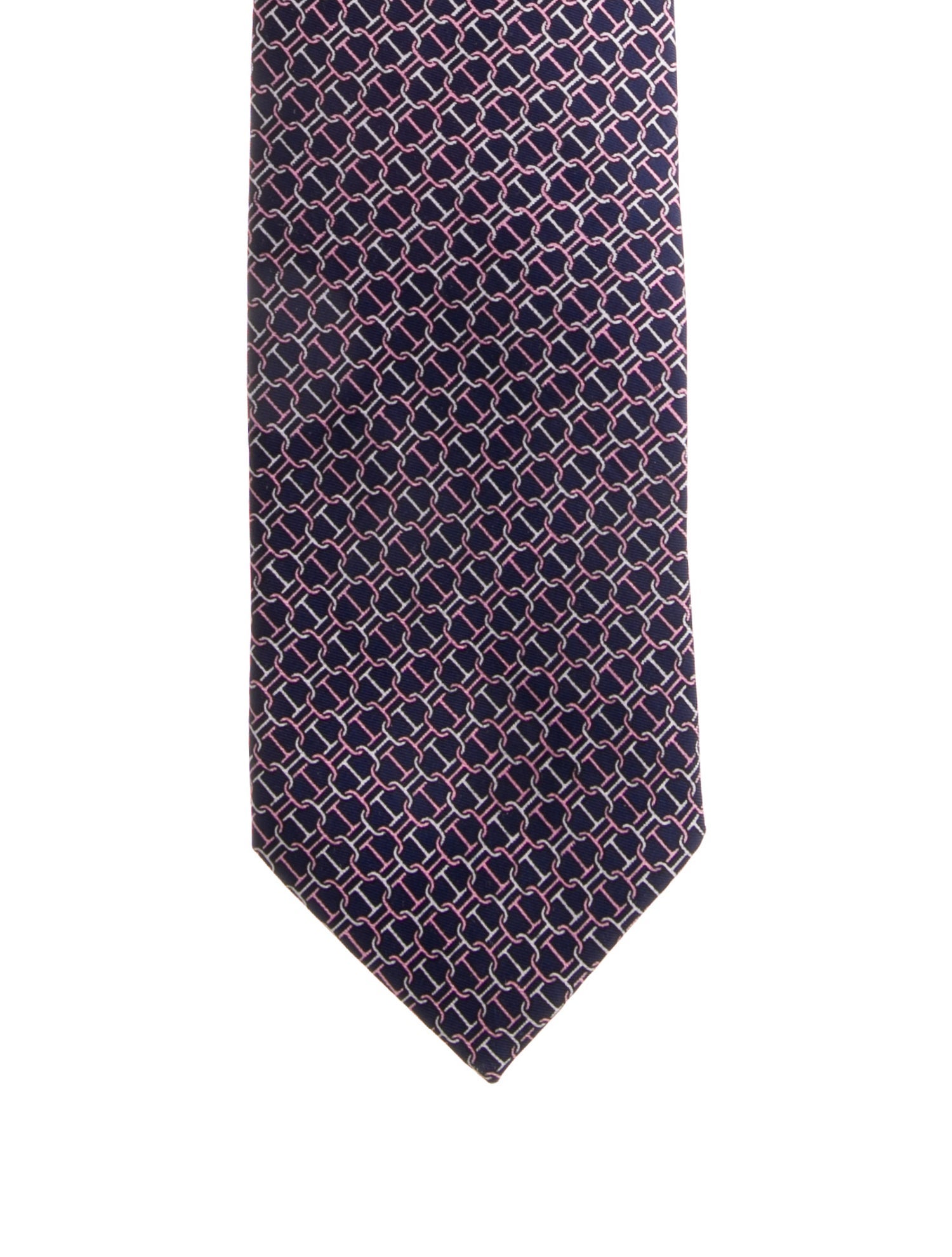 Hermès Pattern Print Silk Tie