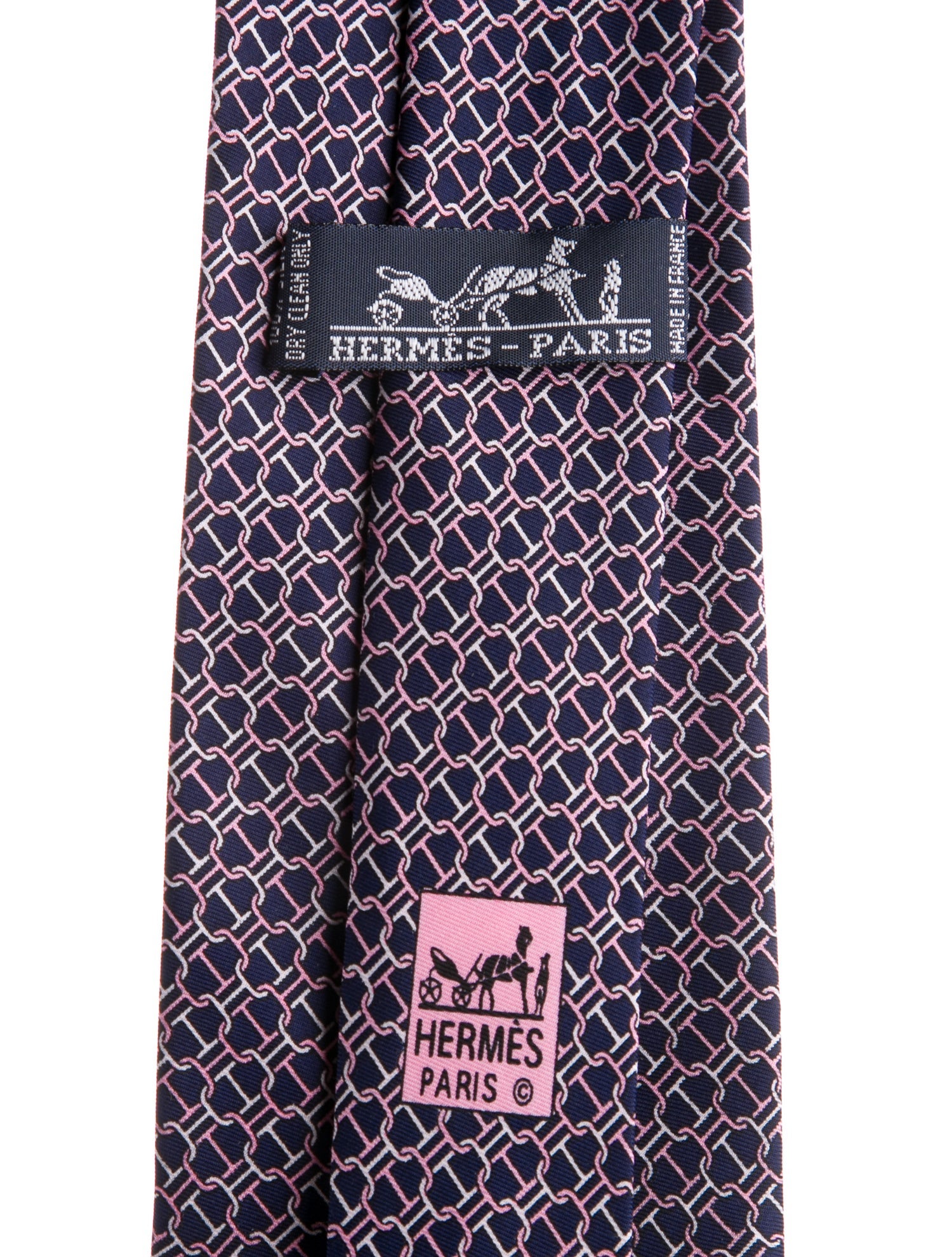 Hermès Pattern Print Silk Tie