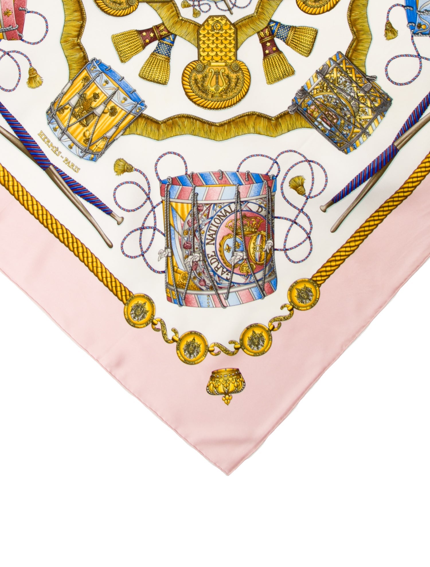Hermès Les Tambours Silk Scarf