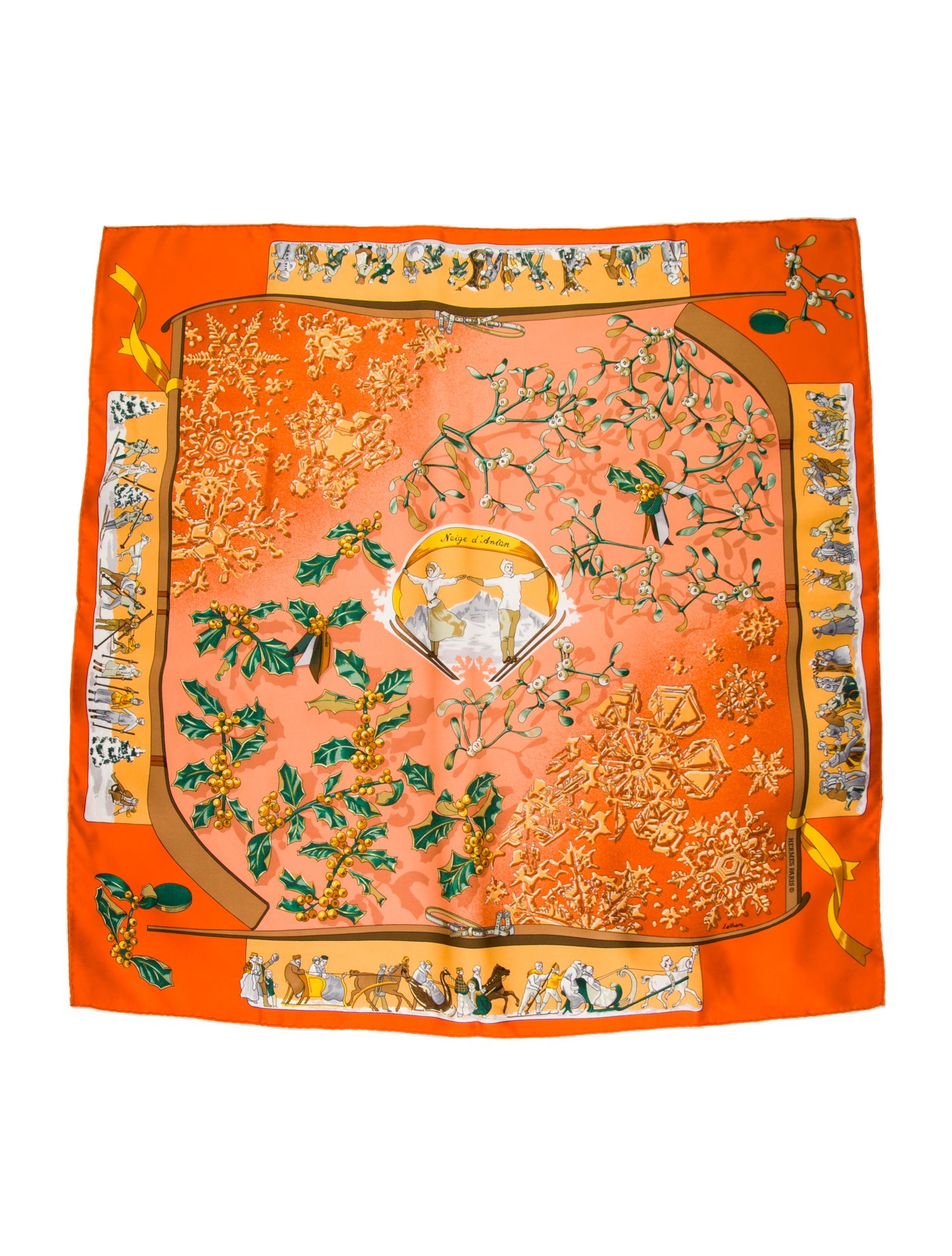 Hermès Neige d'Antan Silk Scarf