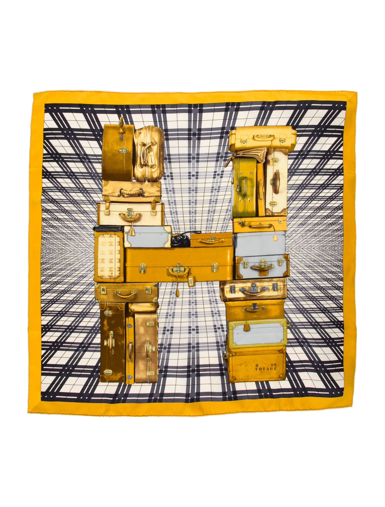 Hermès H en Voyage Silk Scarf