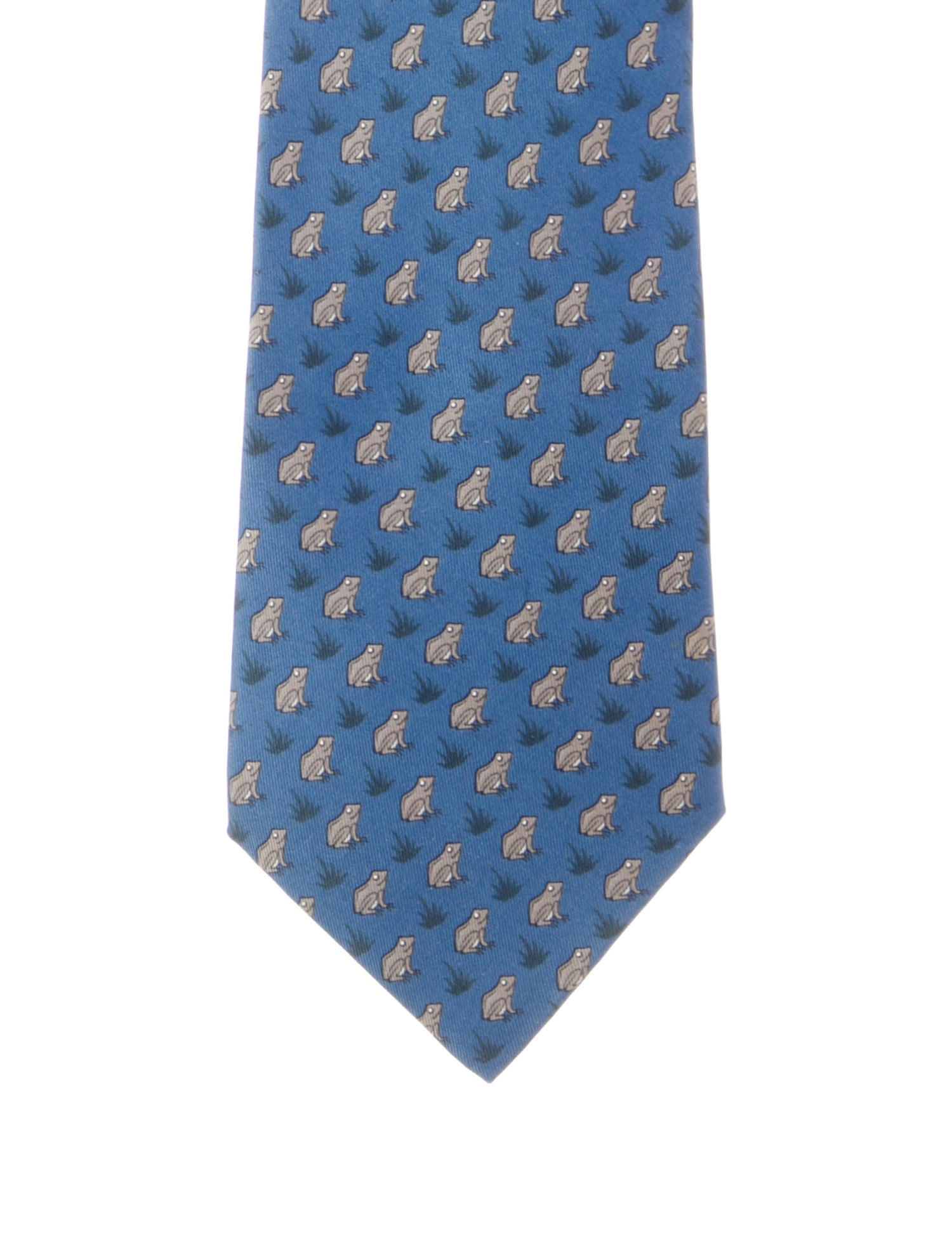 Hermès Pattern Print Silk Tie