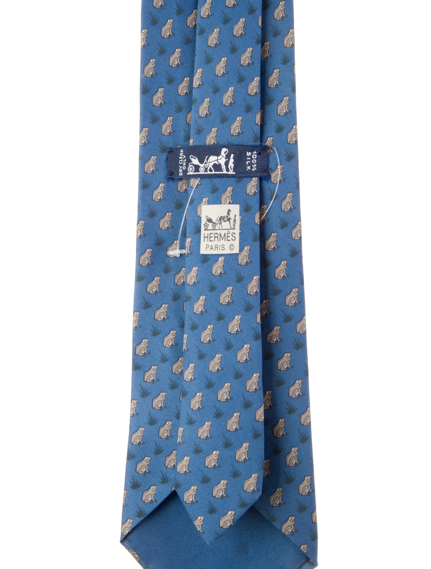 Hermès Pattern Print Silk Tie