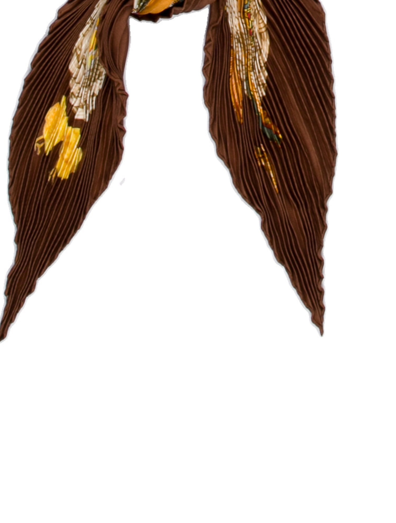 Hermès Couvée d'Hermès Silk Plissé Scarf