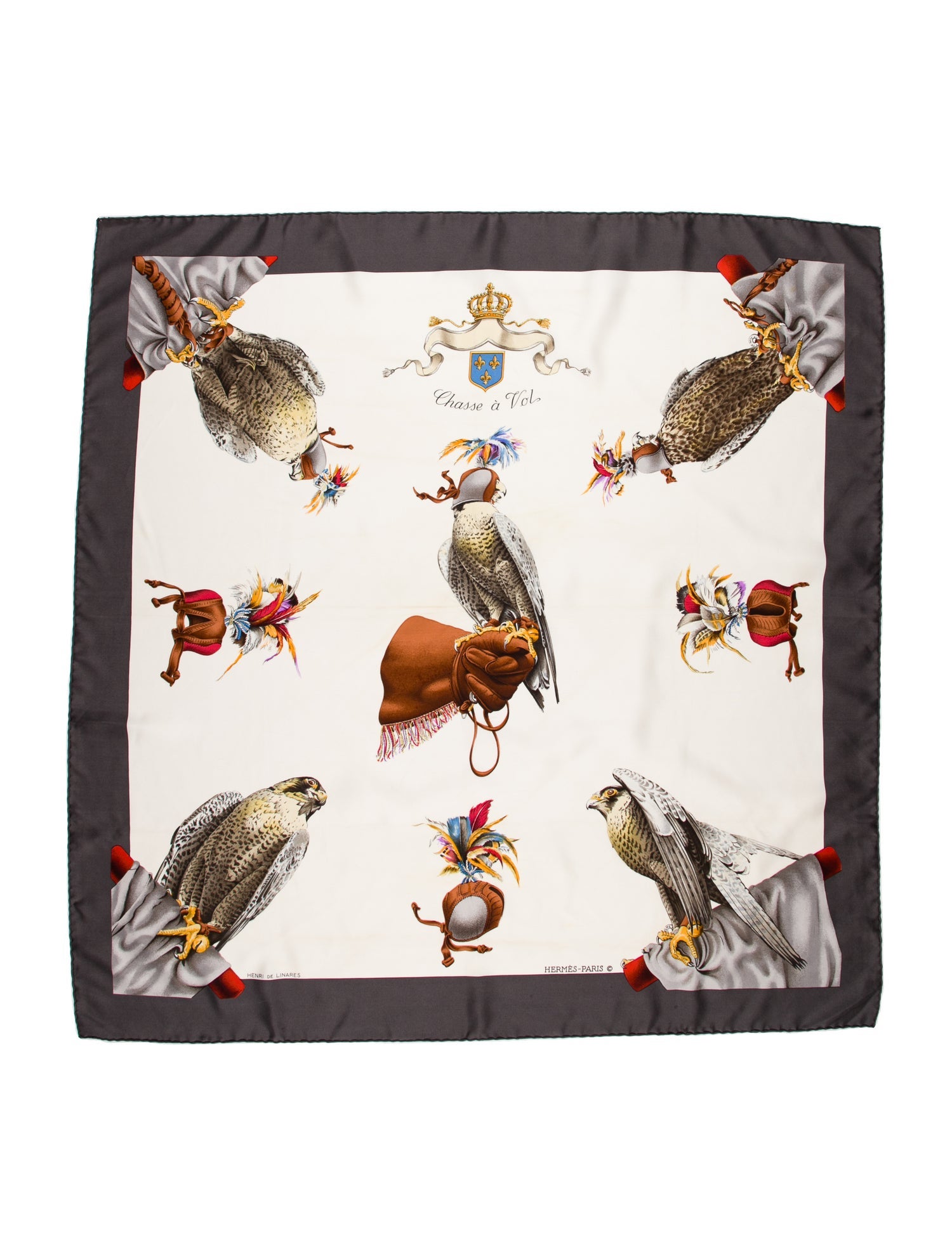 Hermès Chasse à Vol Silk Scarf