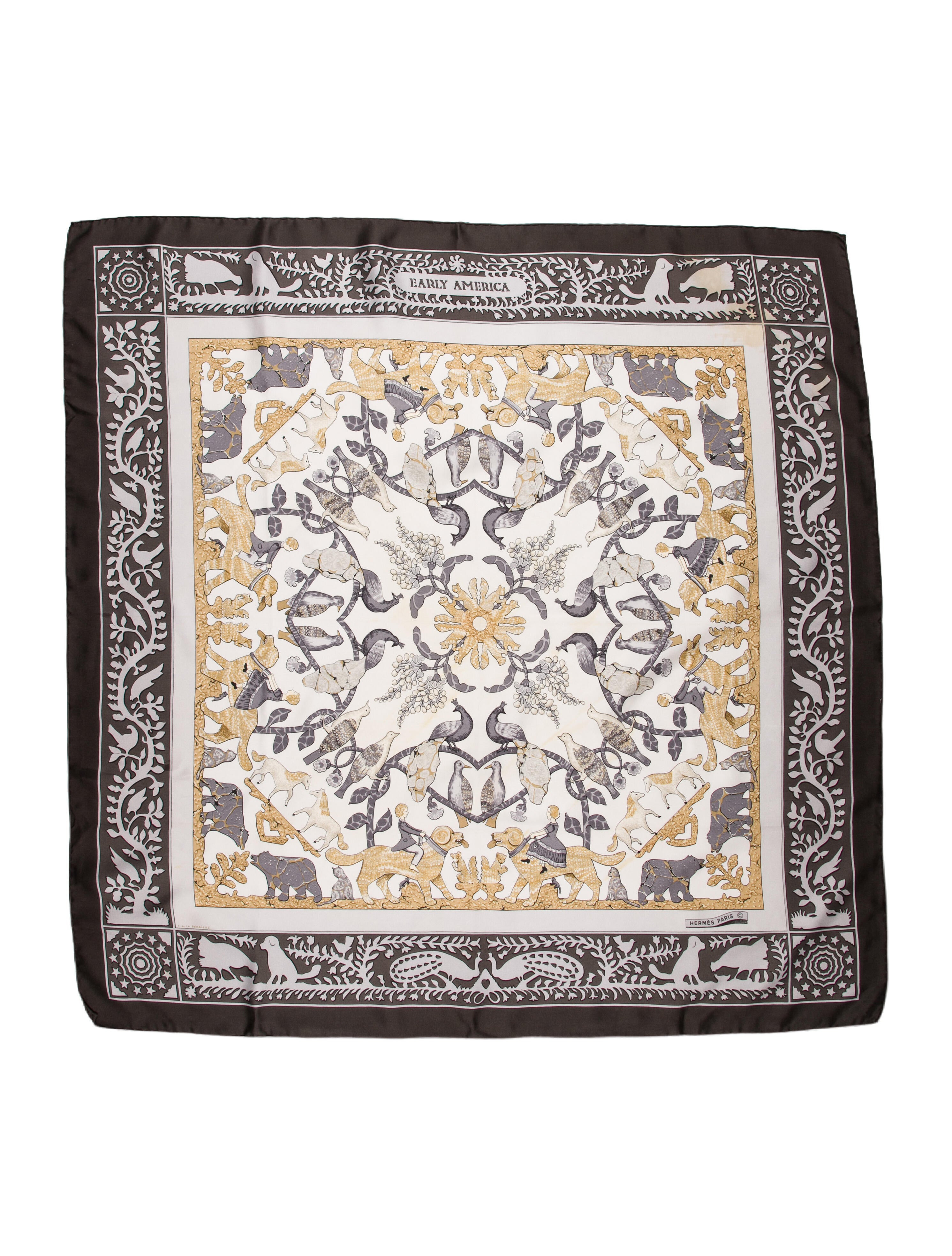 Hermès Early America Silk Scarf
