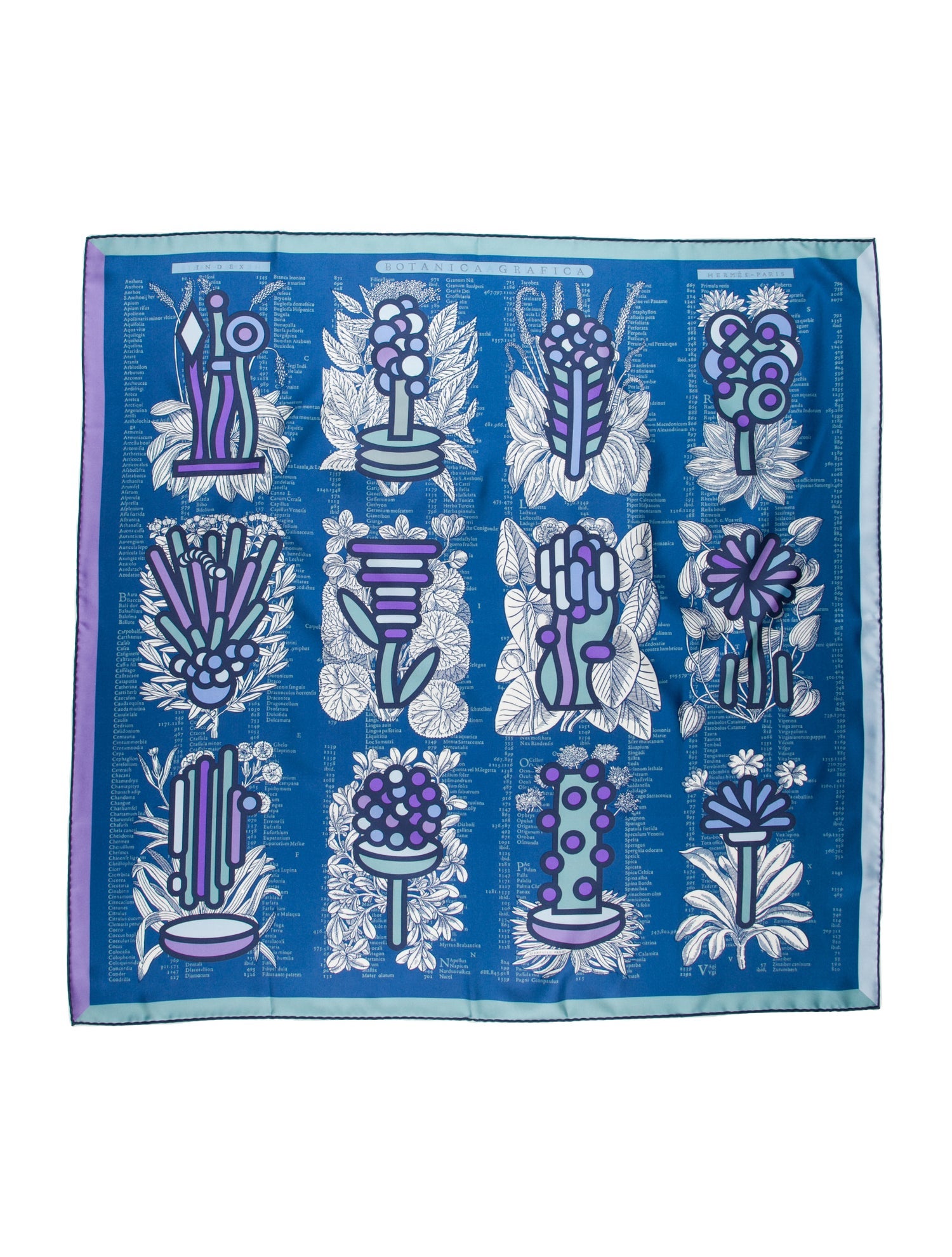 Hermès Botanica Grafica Double Face Silk Scarf w/ Tags