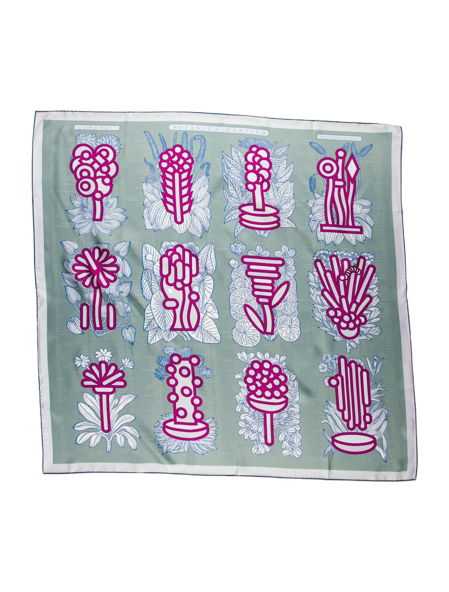 Hermès Botanica Grafica Double Face Silk Scarf w/ Tags