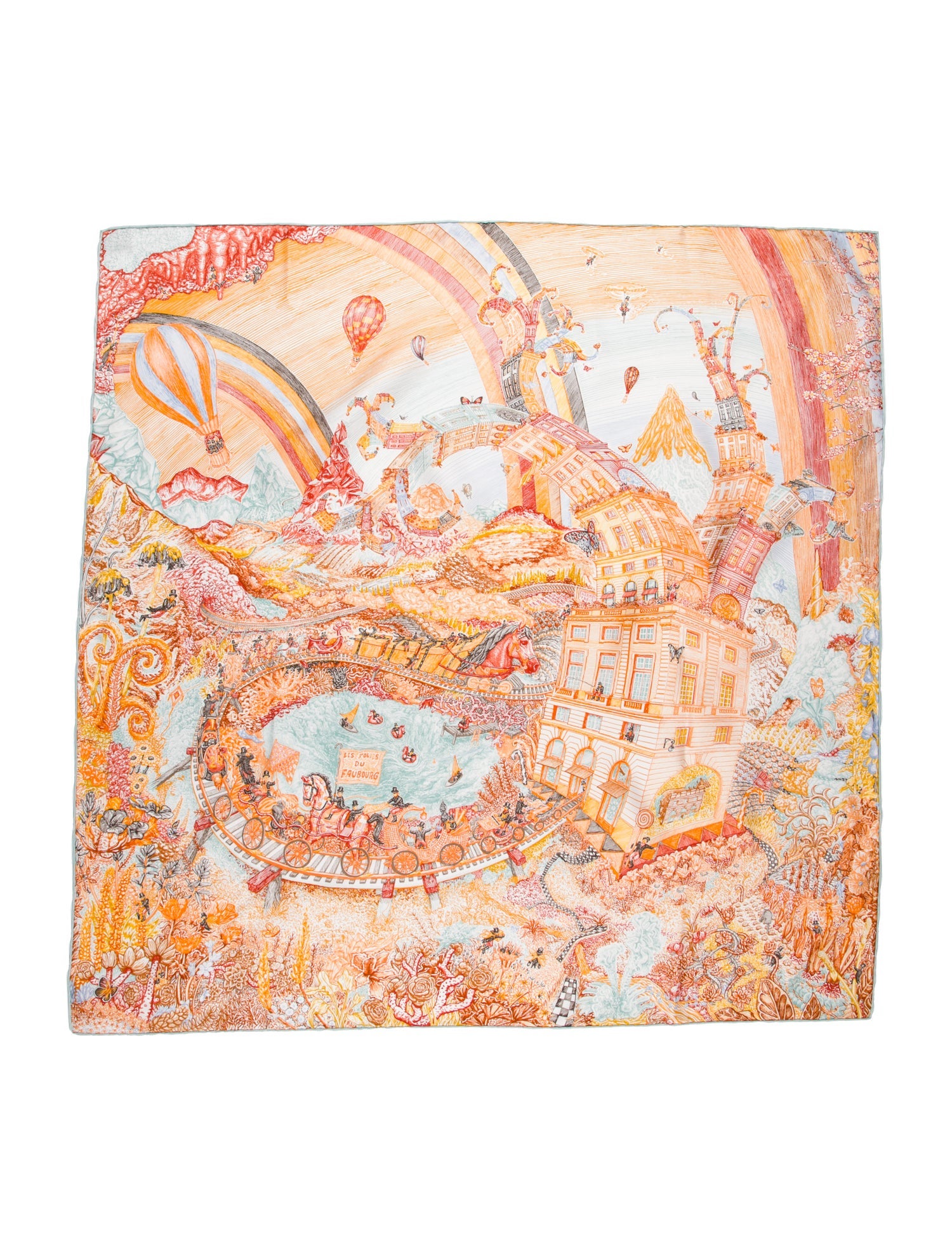 Hermès Les Folies du Faubourg Silk Scarf