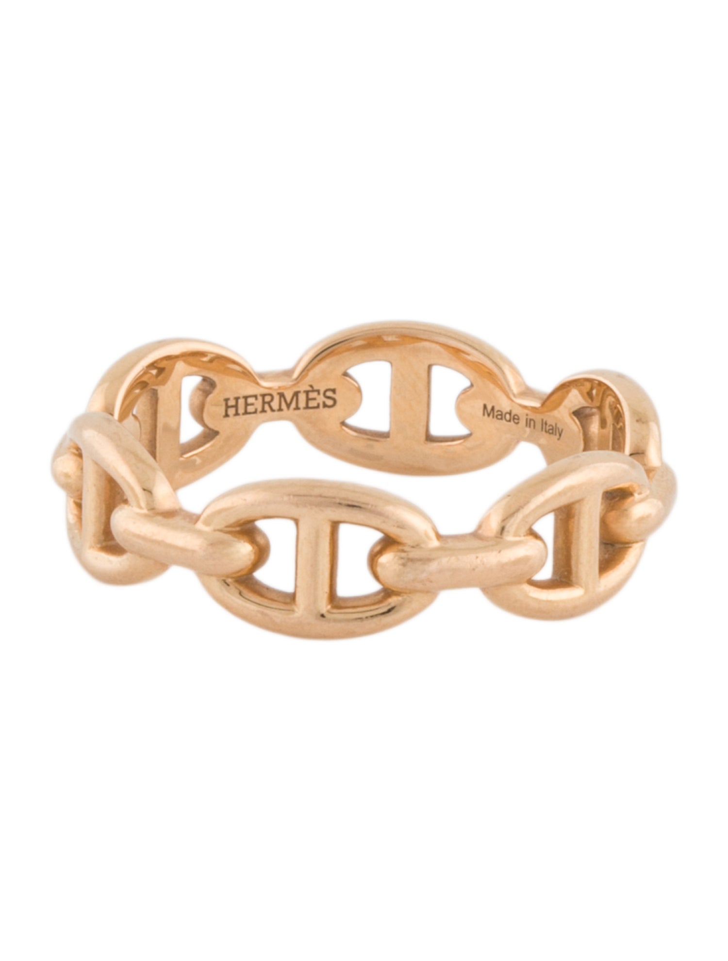 Hermès 18K Chaine d'Ancre Enchainee Ring, Small Model