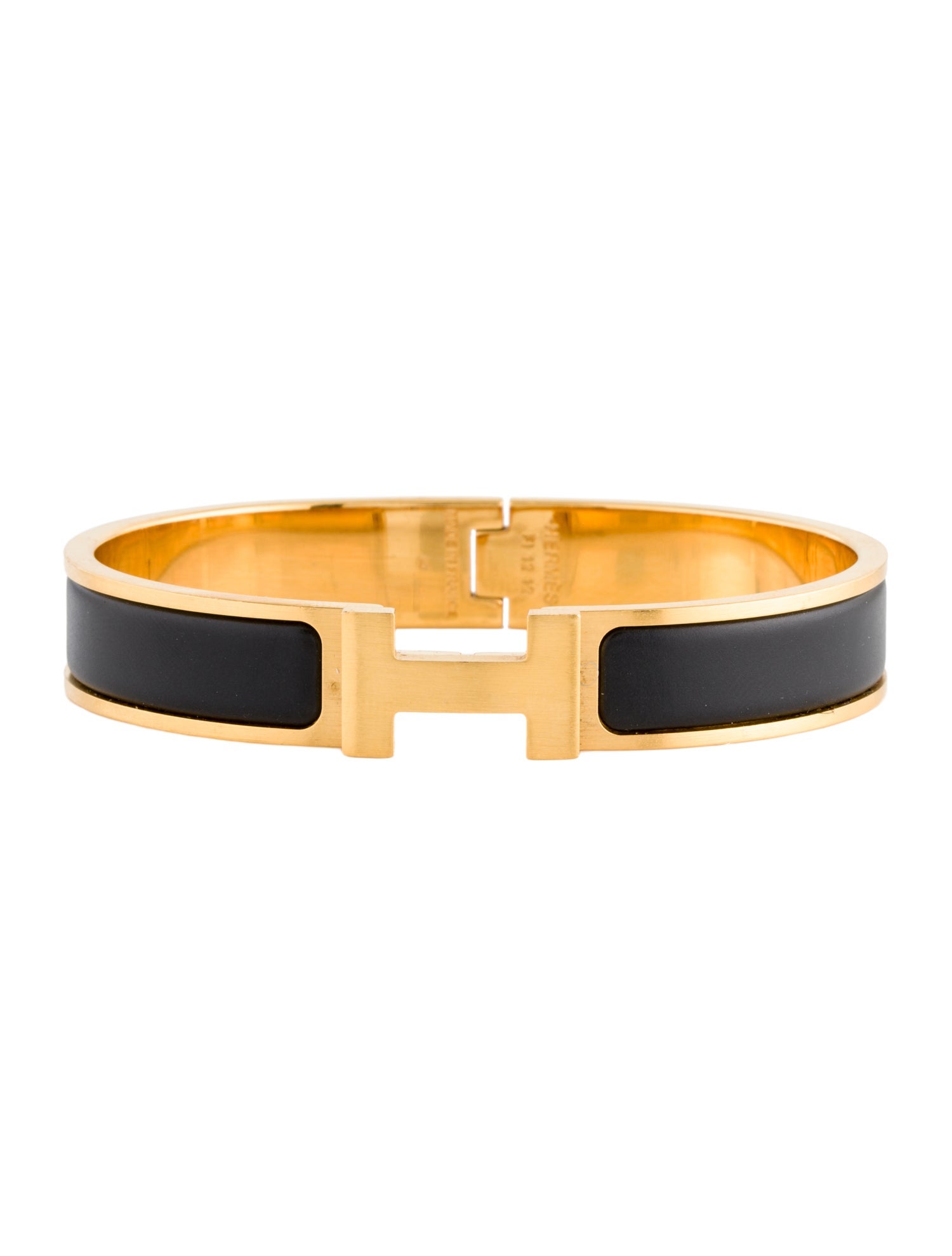 Hermès Matte Enamel Chic HH Cuff Bracelet