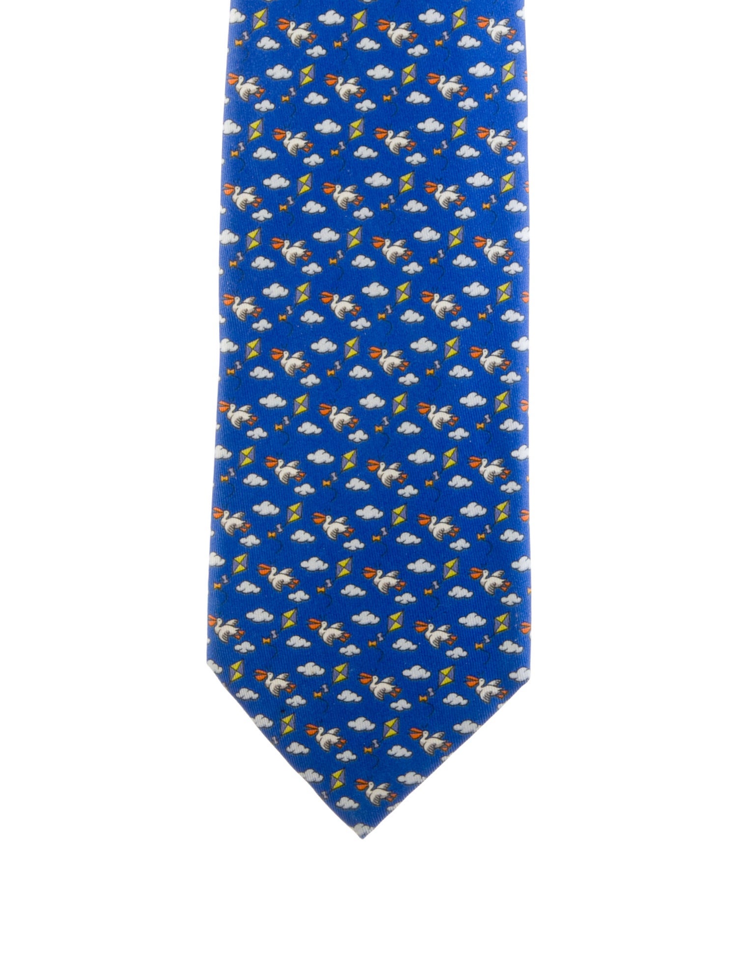 Hermès Pattern Print Silk Tie