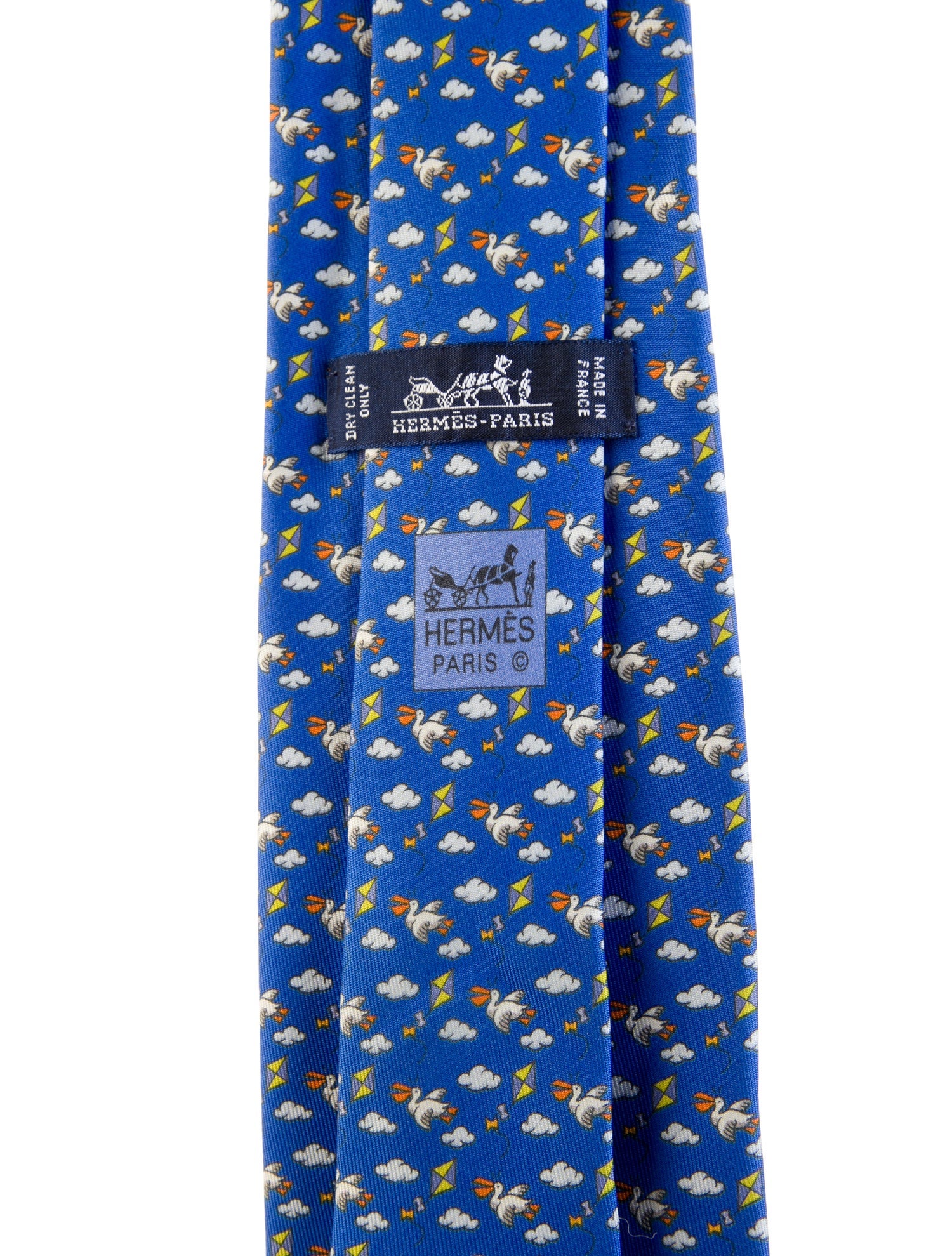 Hermès Pattern Print Silk Tie