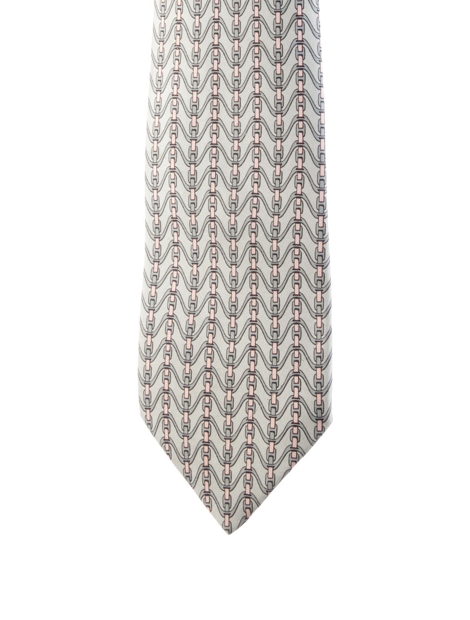 Hermès Pattern Print Silk Tie