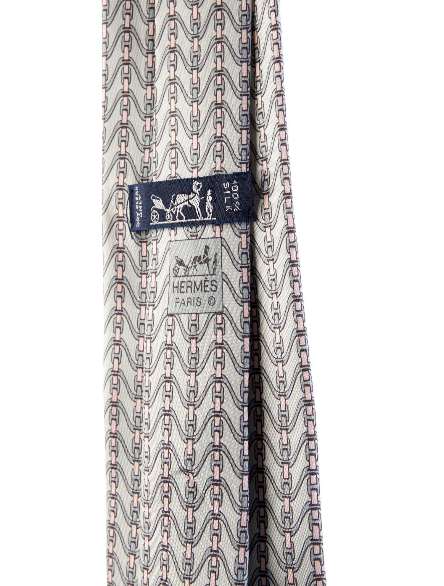 Hermès Pattern Print Silk Tie