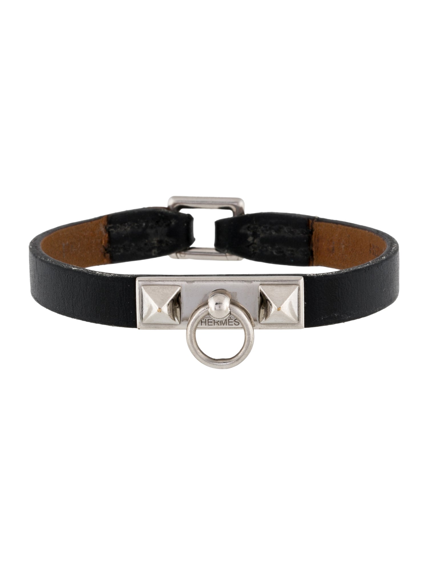 Hermès Leather Rivale Mini Wrap Bracelet