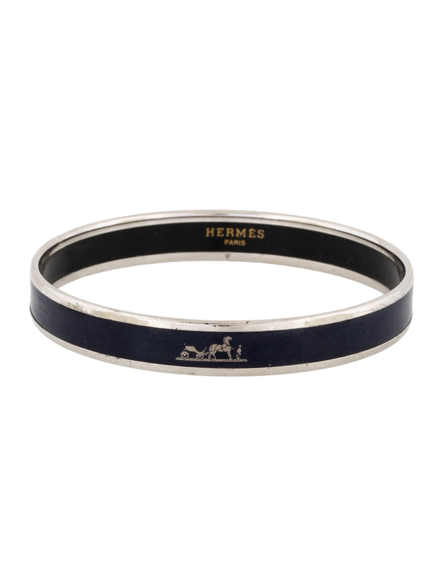 Hermès Narrow Calèche Enamel Bangle