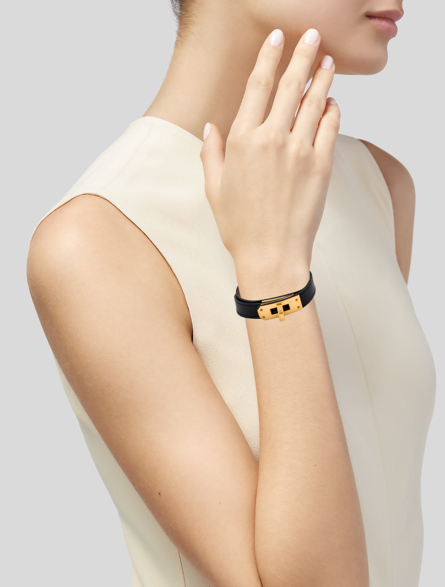 Hermès Leather Kelly Double Tour Wrap Bracelet