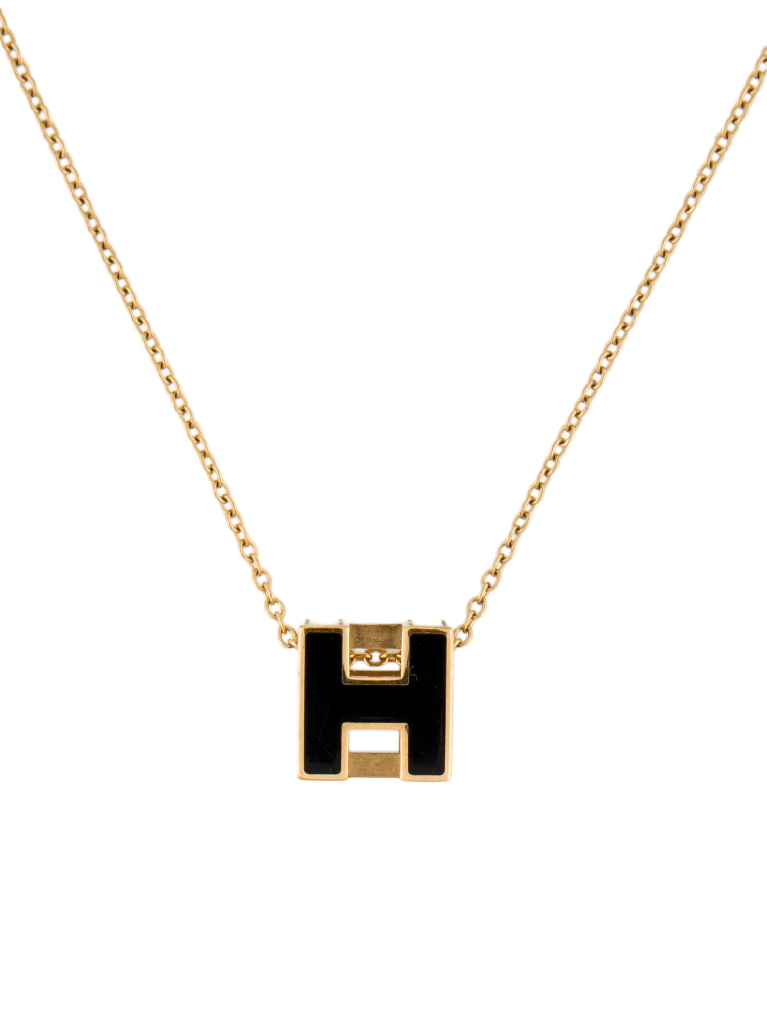 Hermès Cage d'H Pendant Necklace