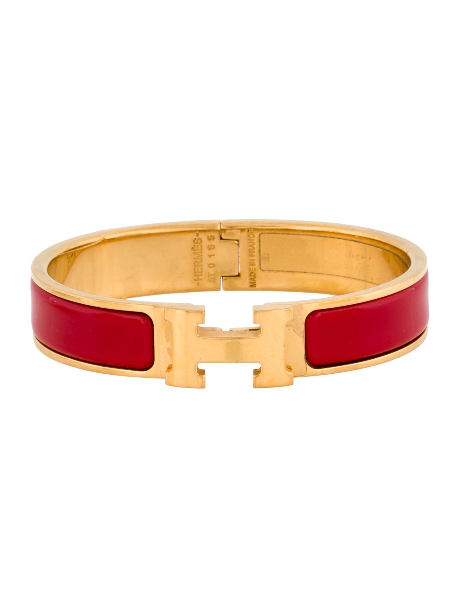 Hermès Clic H Enamel Bangle Bracelet