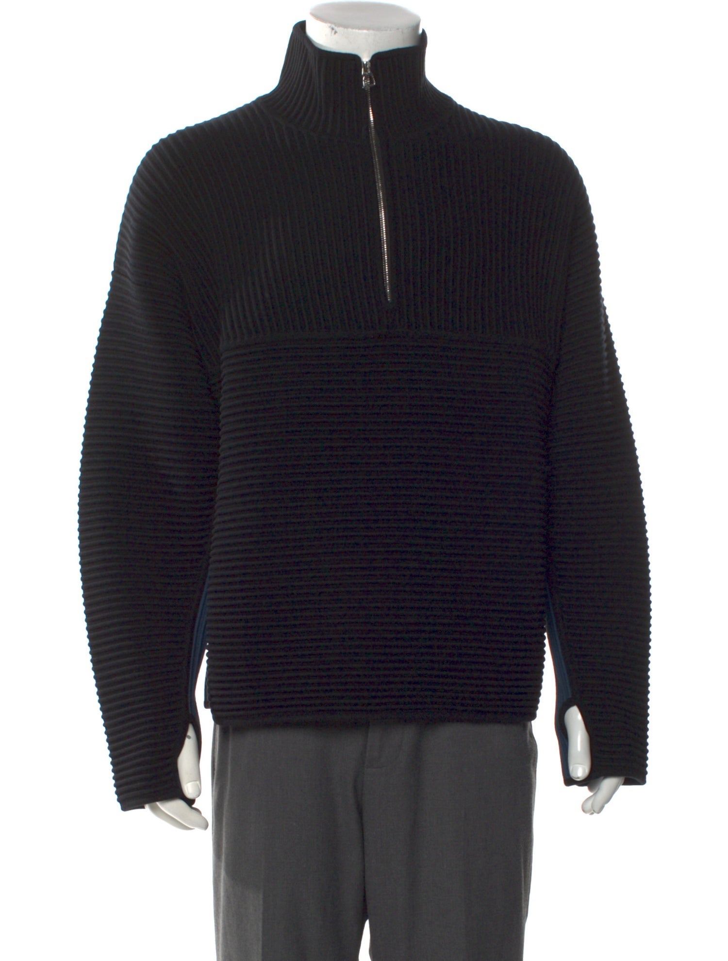 Hermès Hermes Sellier Mock Neck Polo Sweater w/ Tags