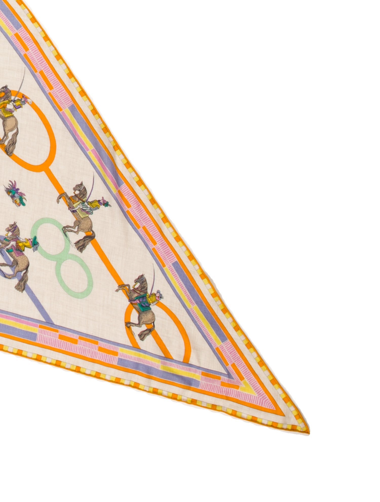 Hermès Passades et Serpentines Cashmere Triangle Scarf