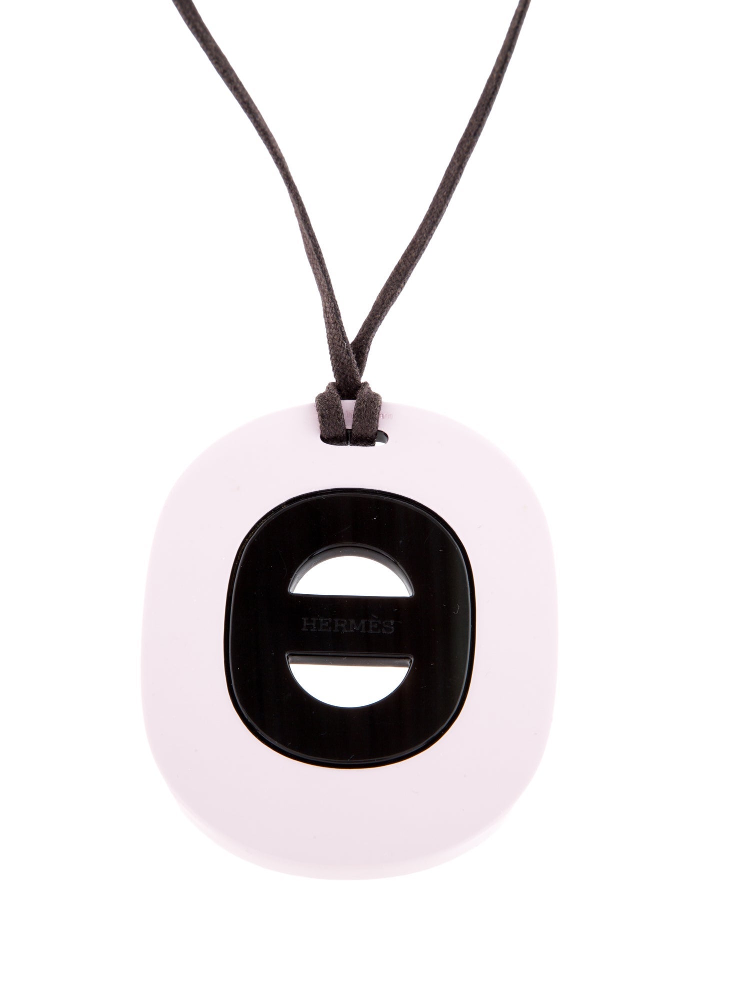 Hermès Horn & Lacquer Fidelio Virage Pendant Necklace