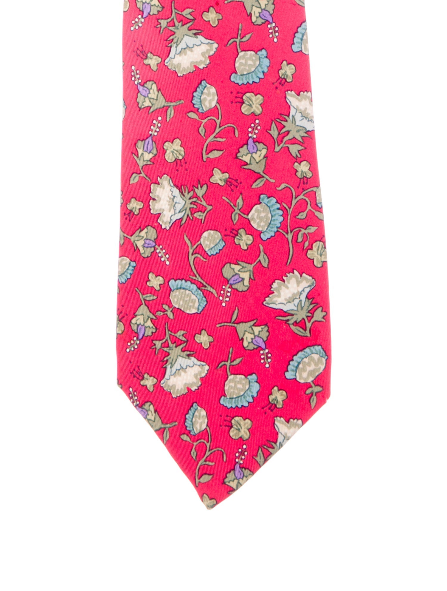 Hermès Floral Silk Tie