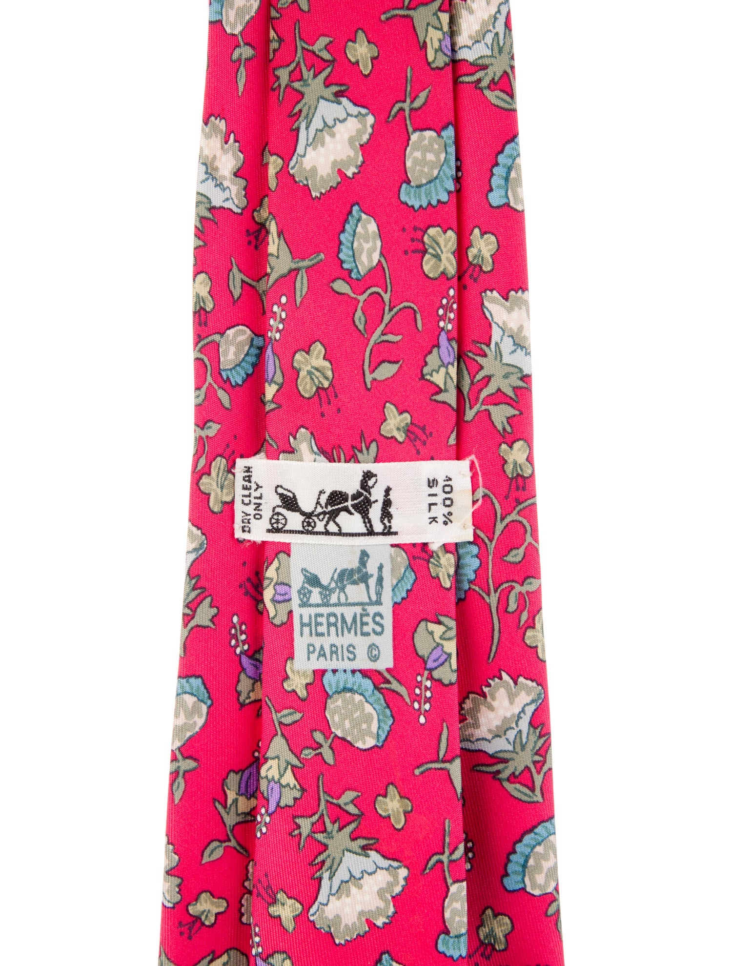 Hermès Floral Silk Tie