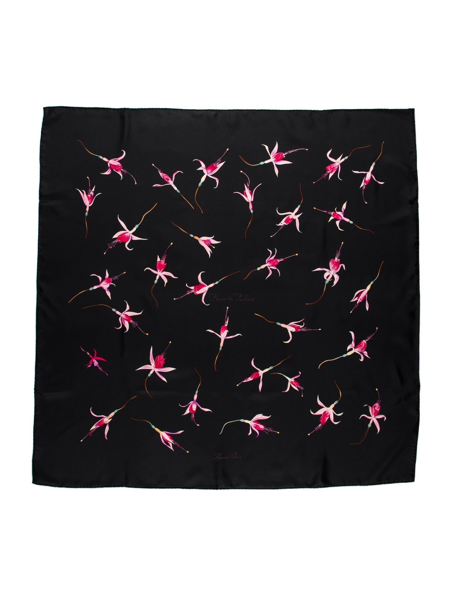 Hermès Fleurs de Fuchsia Silk Scarf