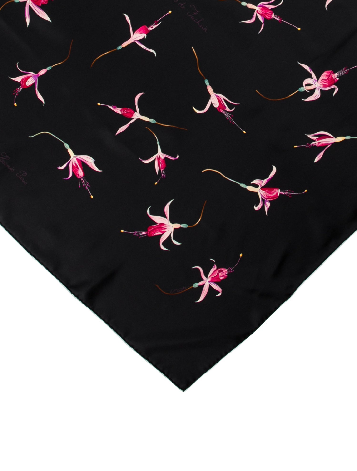 Hermès Fleurs de Fuchsia Silk Scarf