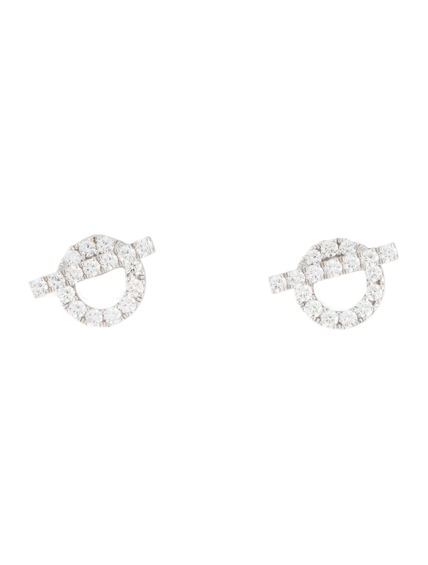 Hermès 18K Diamond Finesse Earrings