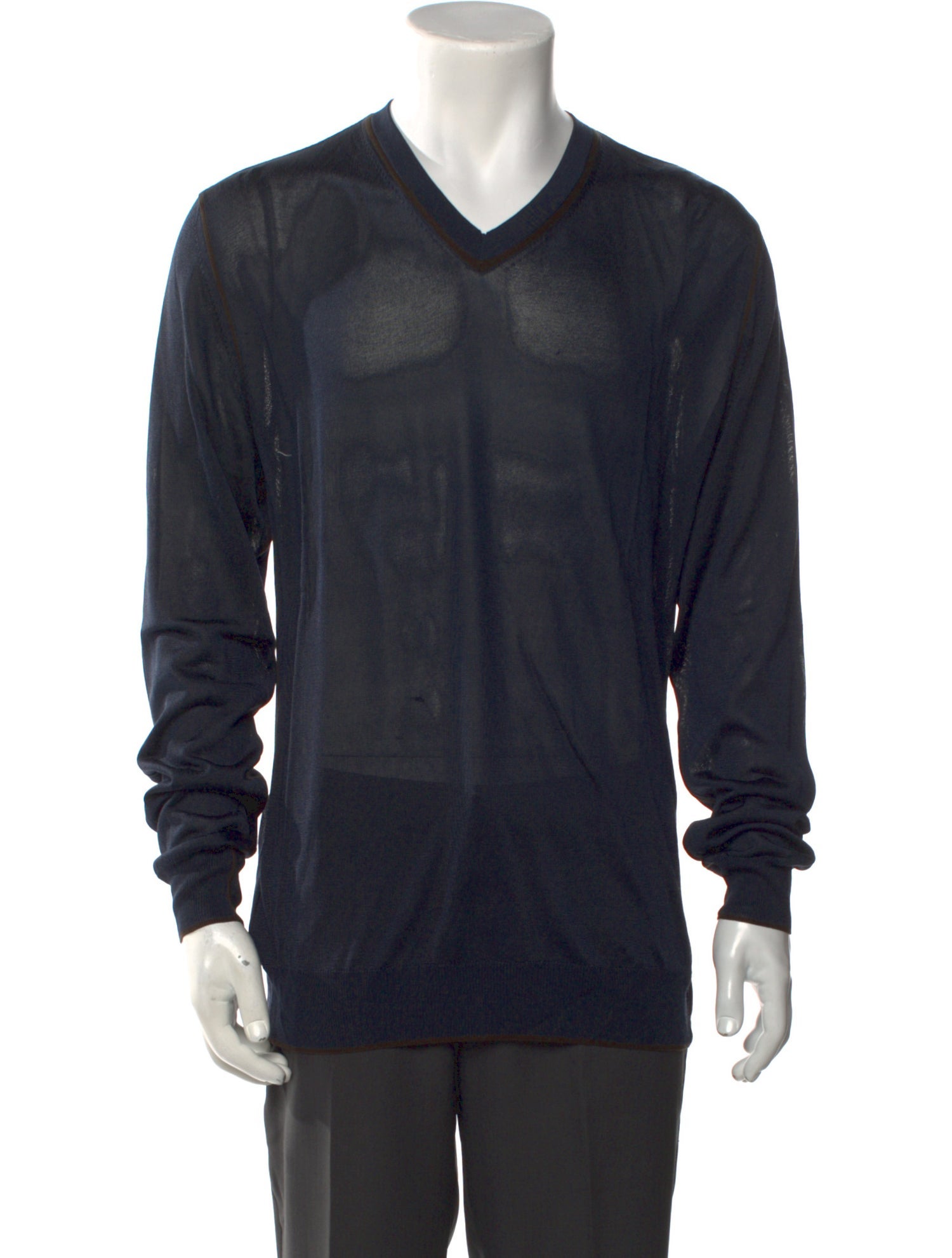 Hermès Silk V-Neck Pullover