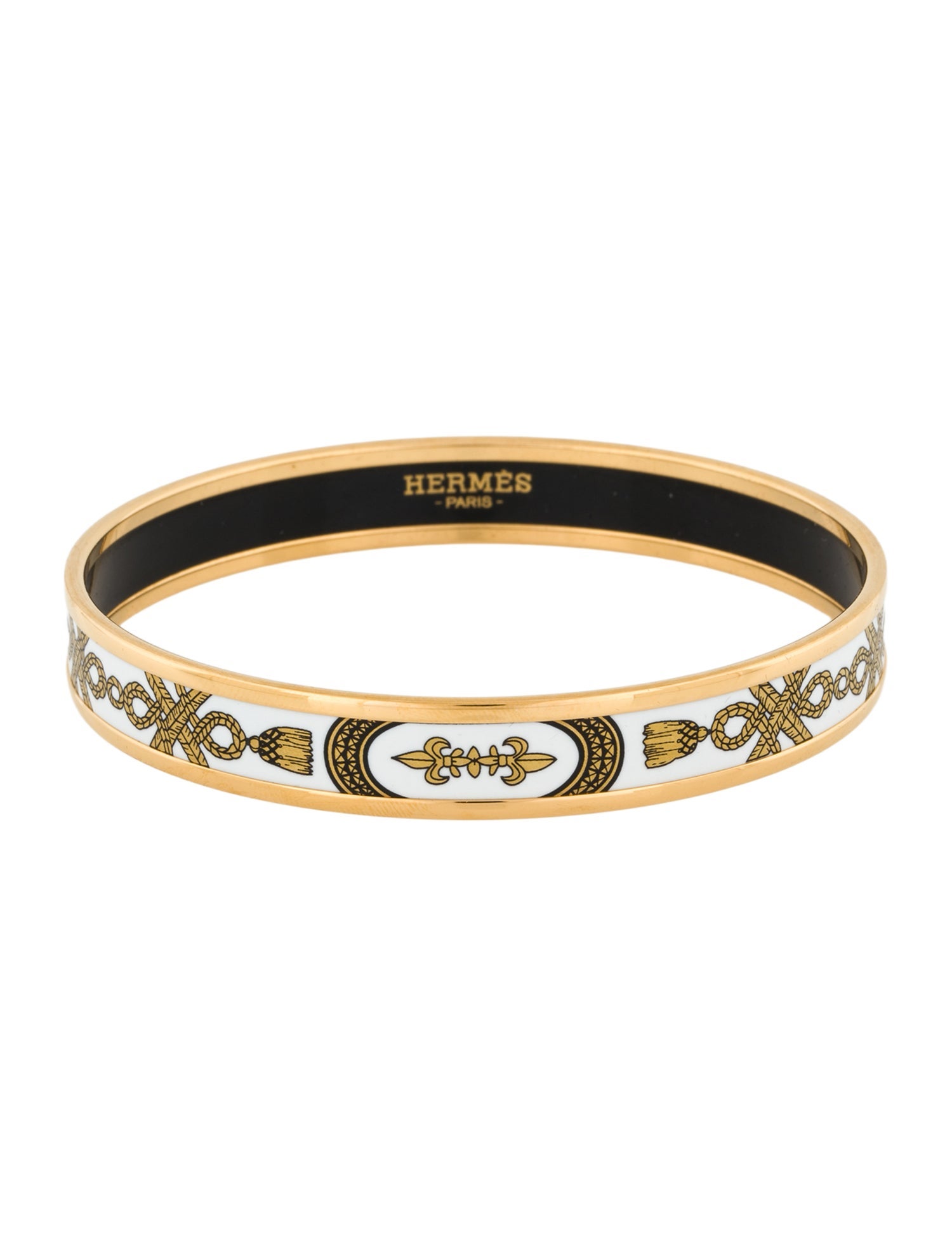 Hermès Narrow Enamel Bangle Bracelet