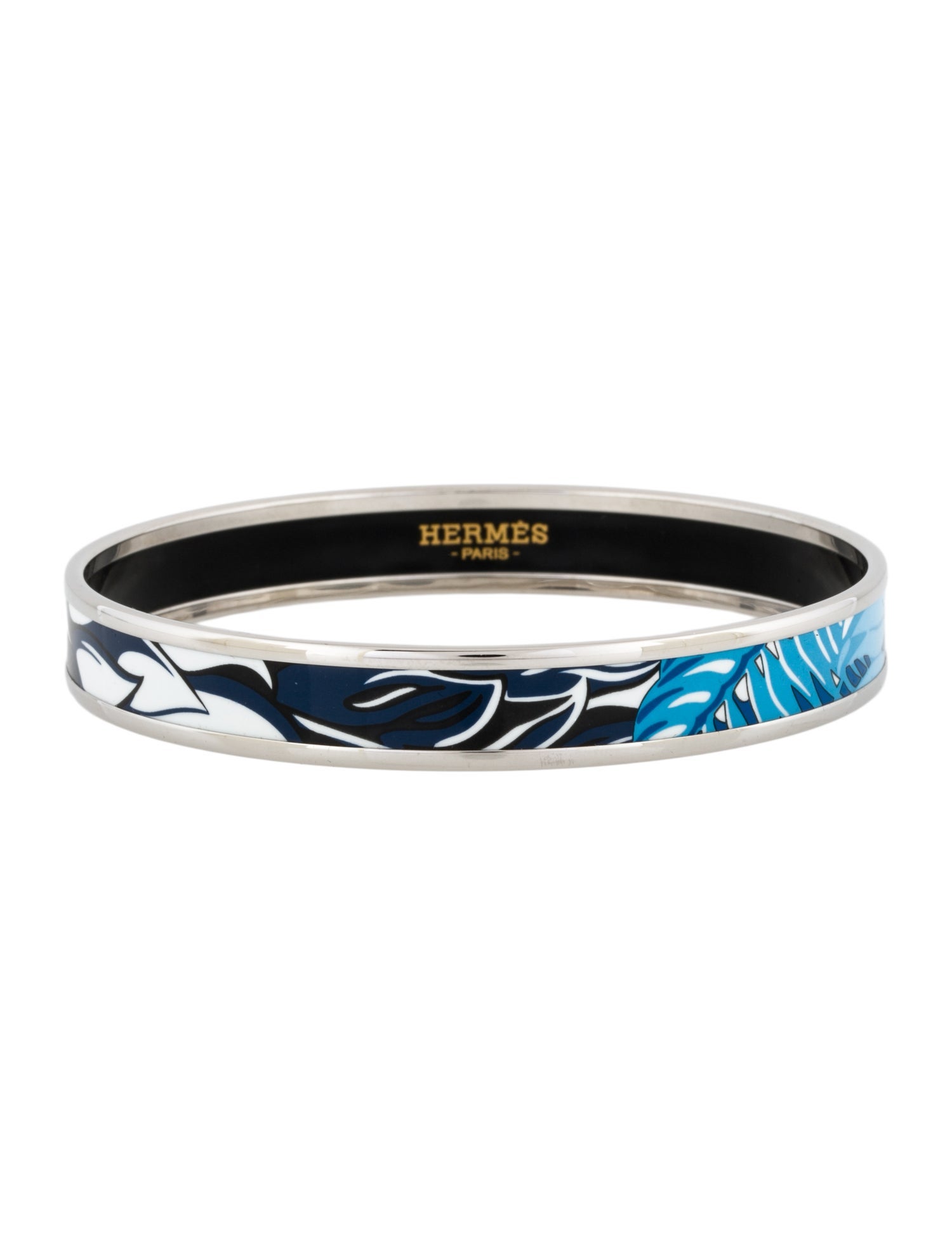 Hermès Narrow Enamel Bangle Bracelet
