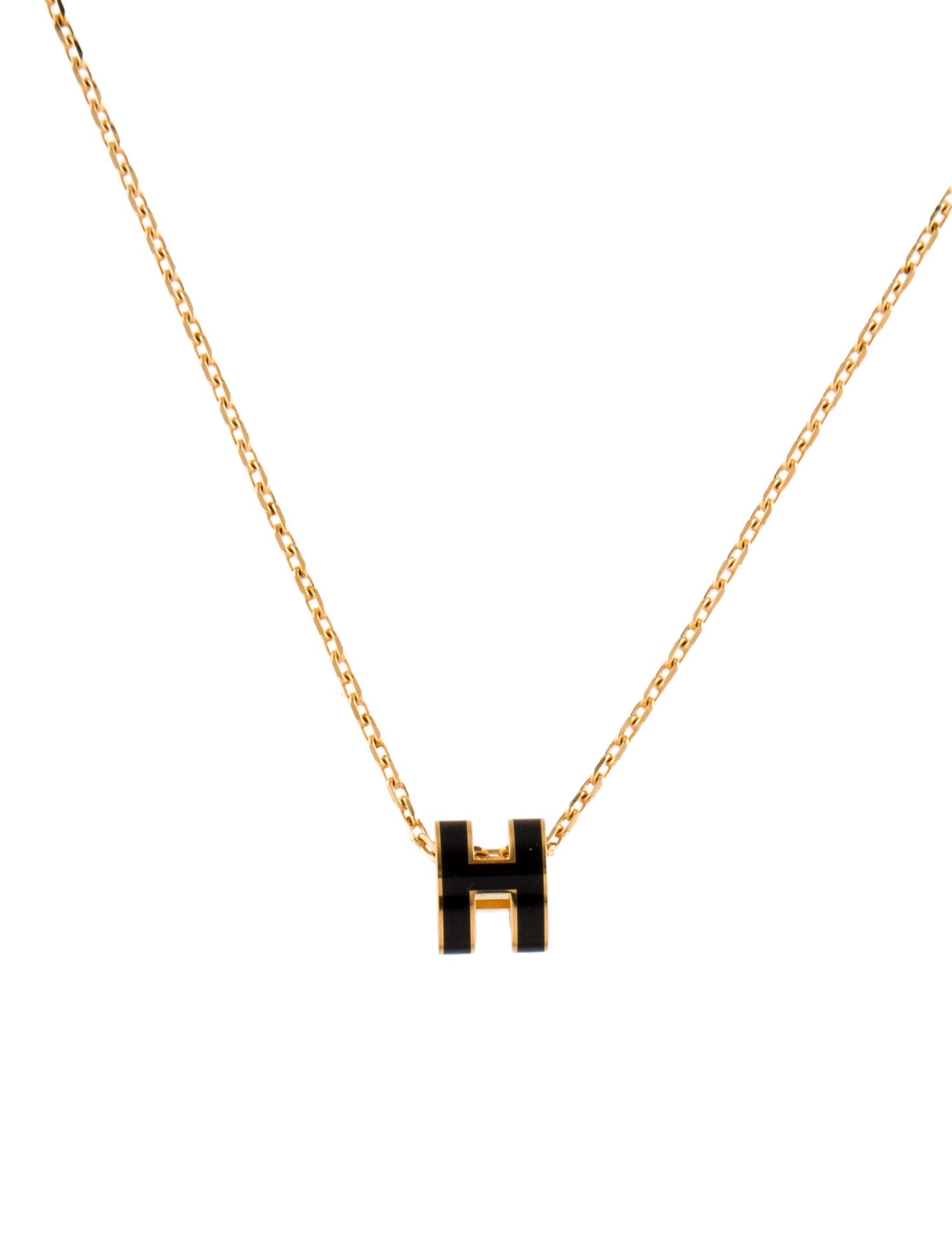 Hermès Lacquered Mini Pop H Pendant Necklace