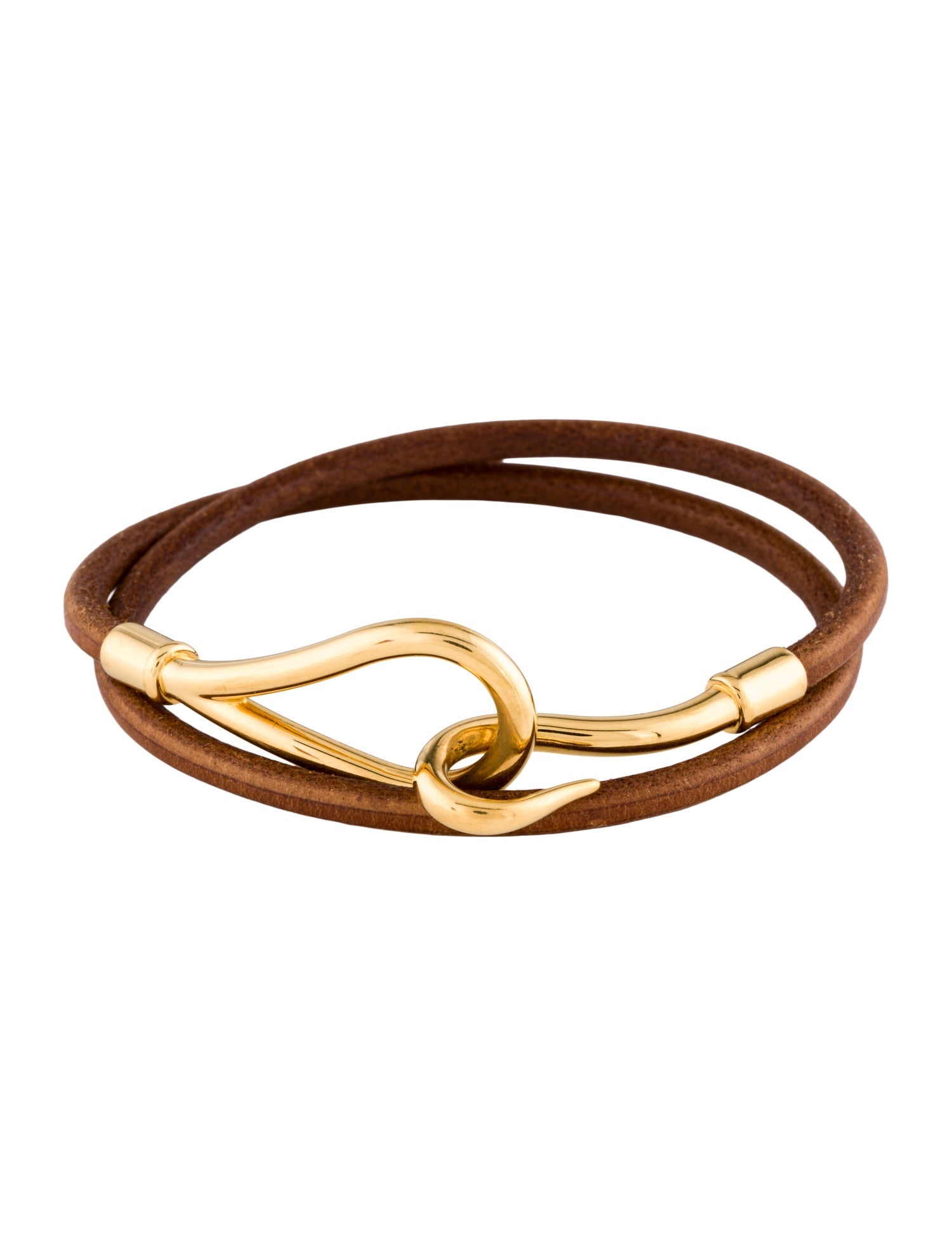 Hermès Leather Jumbo Hook Double Tour Bracelet
