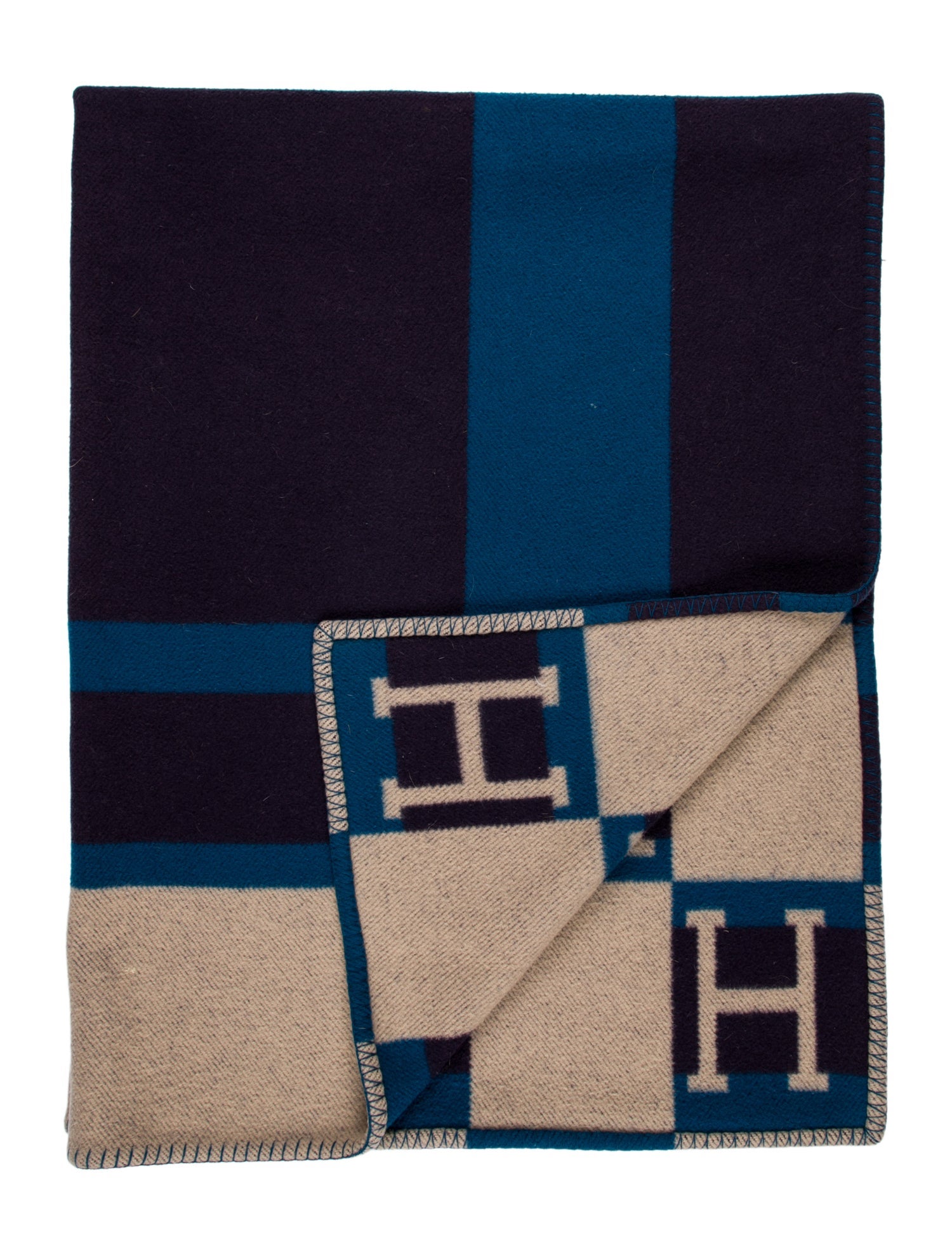 Hermès Avalon Bayadere Throw Blanket