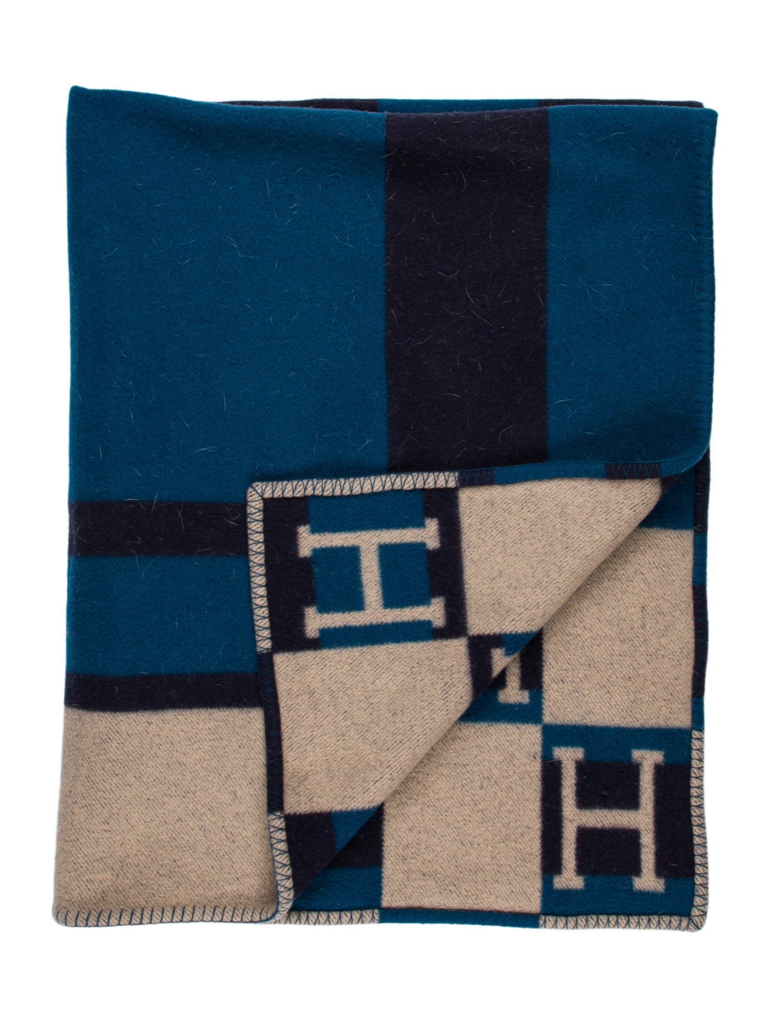 Hermès Avalon Bayadere Throw Blanket