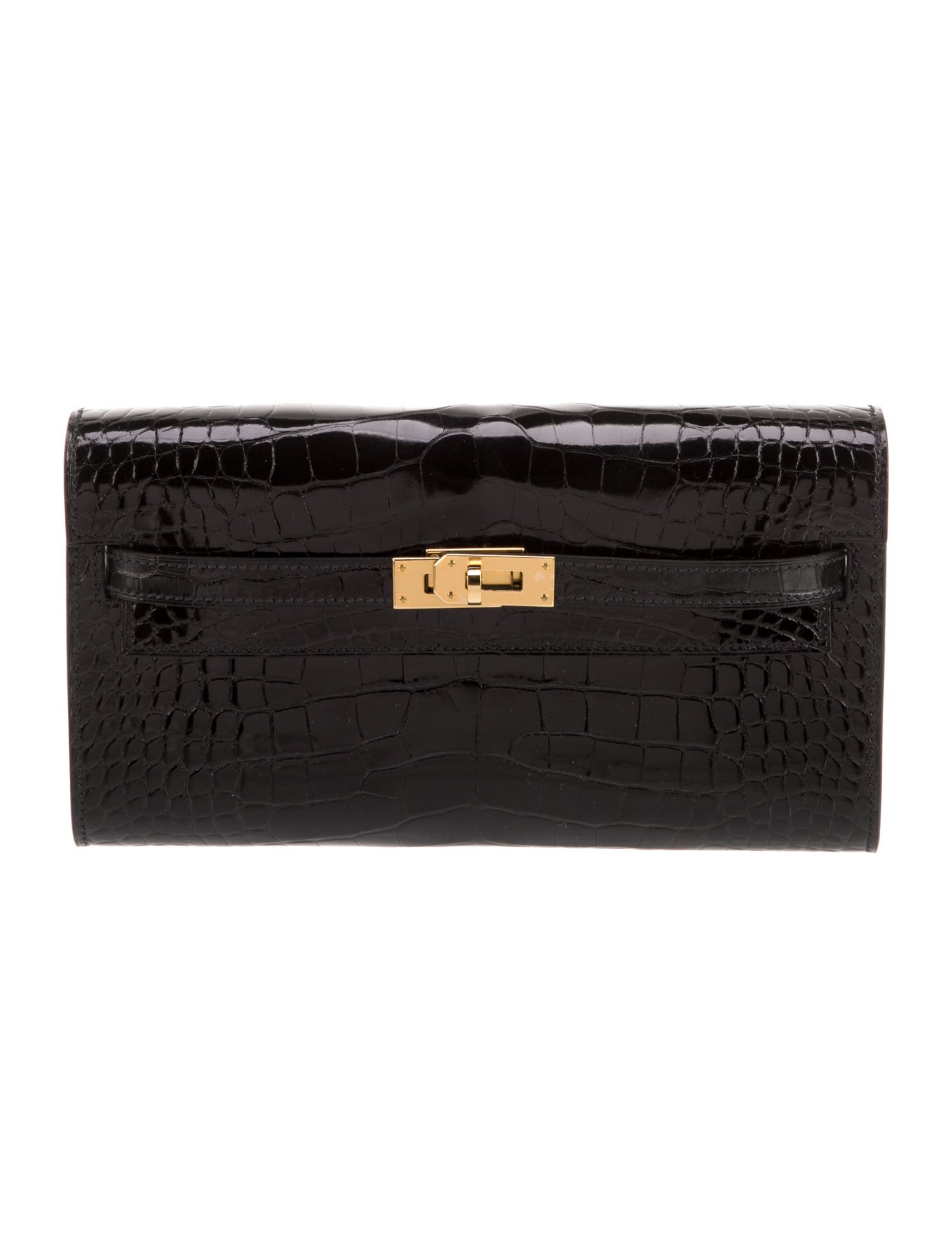 Hermès Shiny Alligator Kelly To Go Wallet