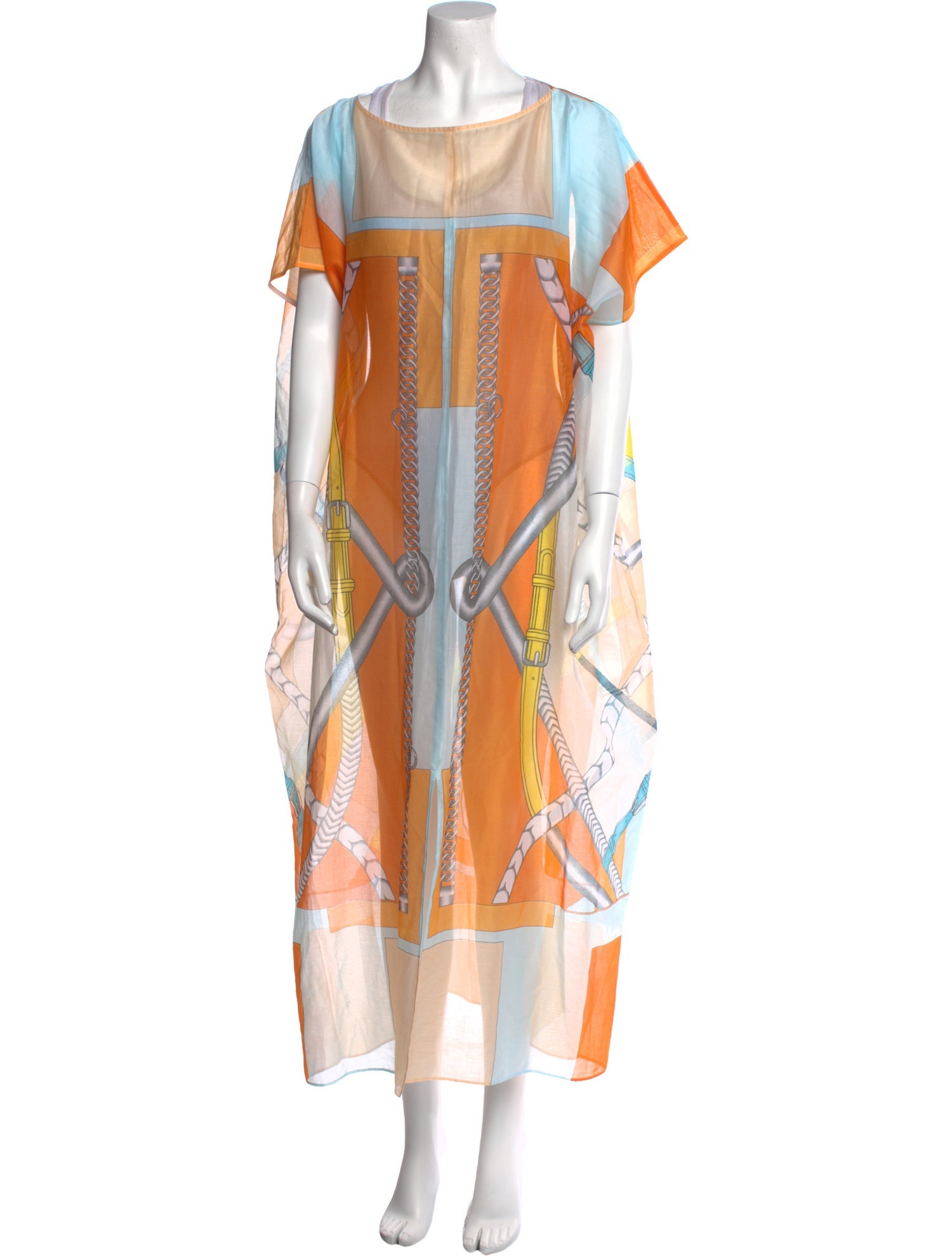 Hermès Printed Long Dress