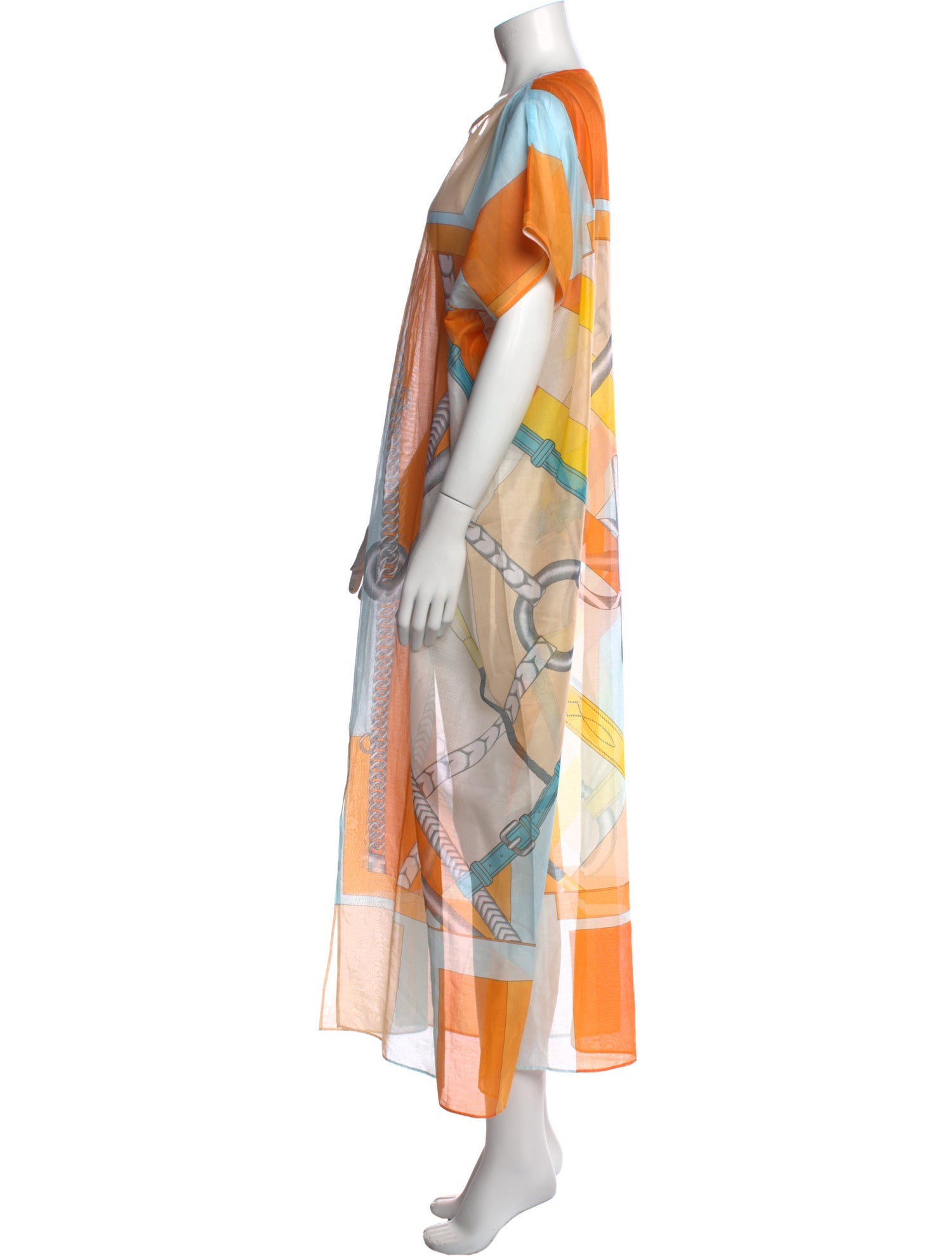 Hermès Printed Long Dress