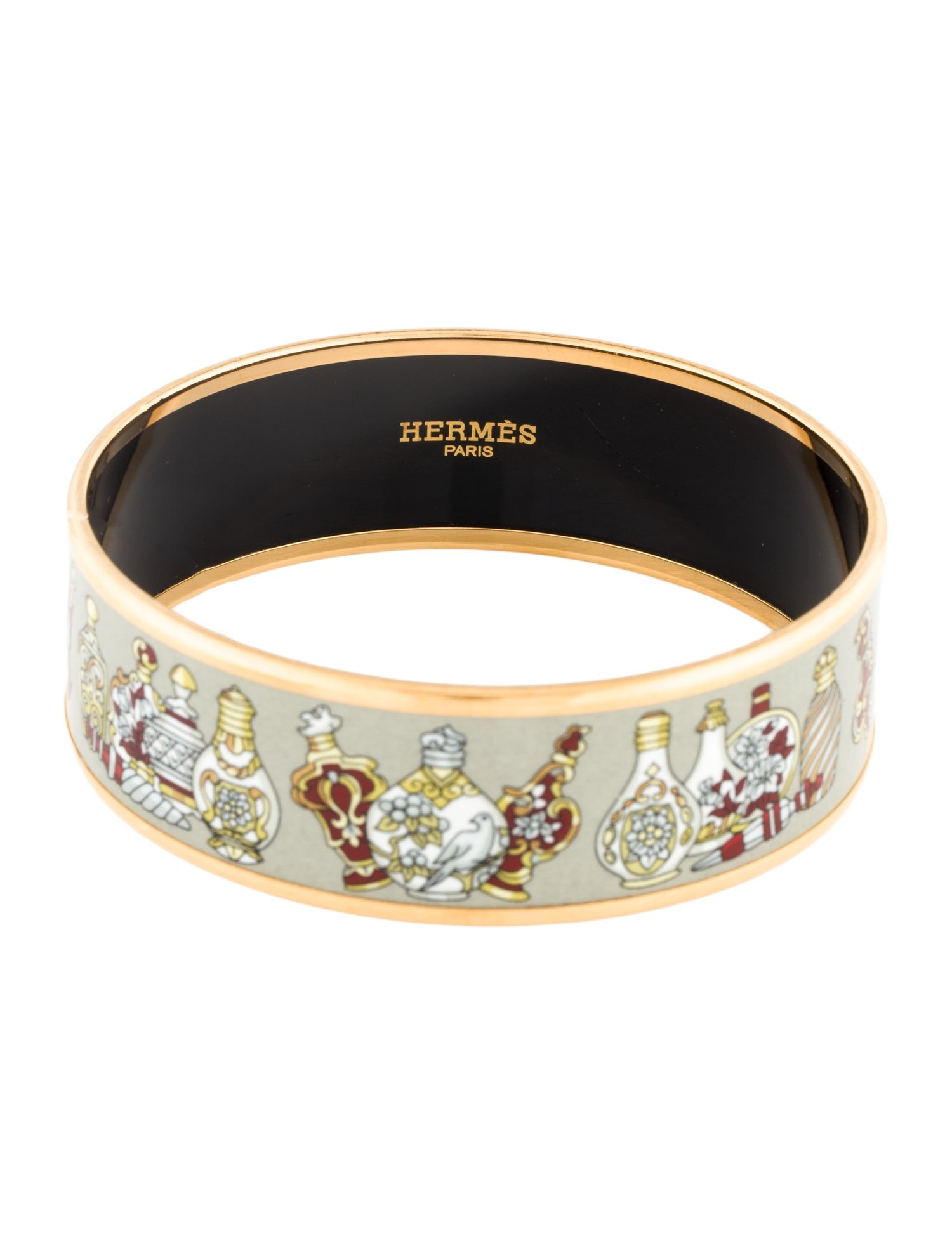 Hermès Enamel Wide Bangle Bracelet