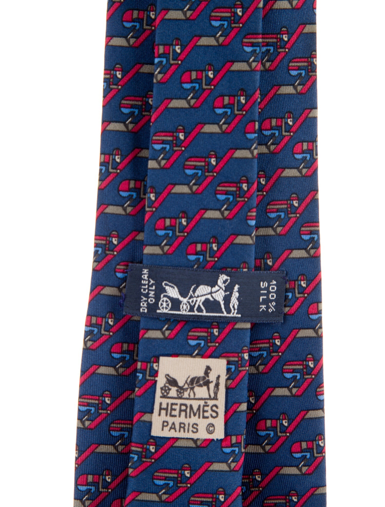 Hermès pattern print tie