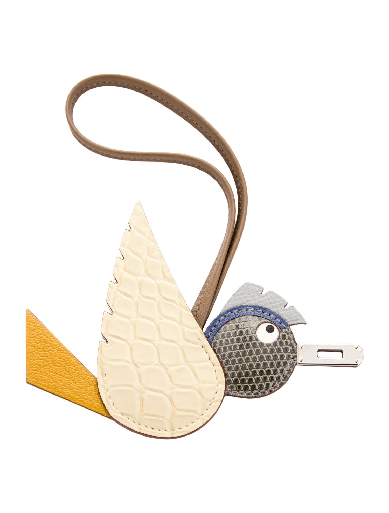 Hermès 2025 Matte Alligator Birdy Bag Charm