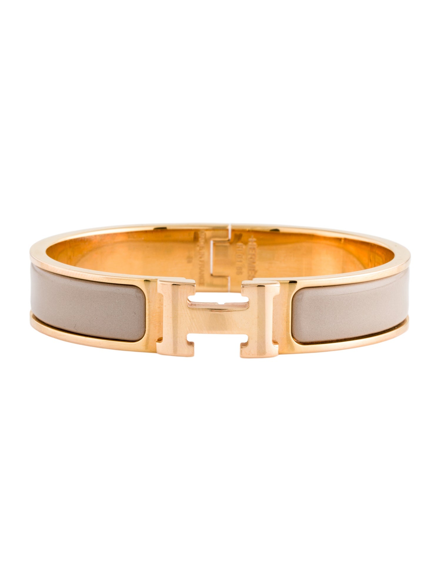 Hermès Enamel Clic H Cuff Bracelet