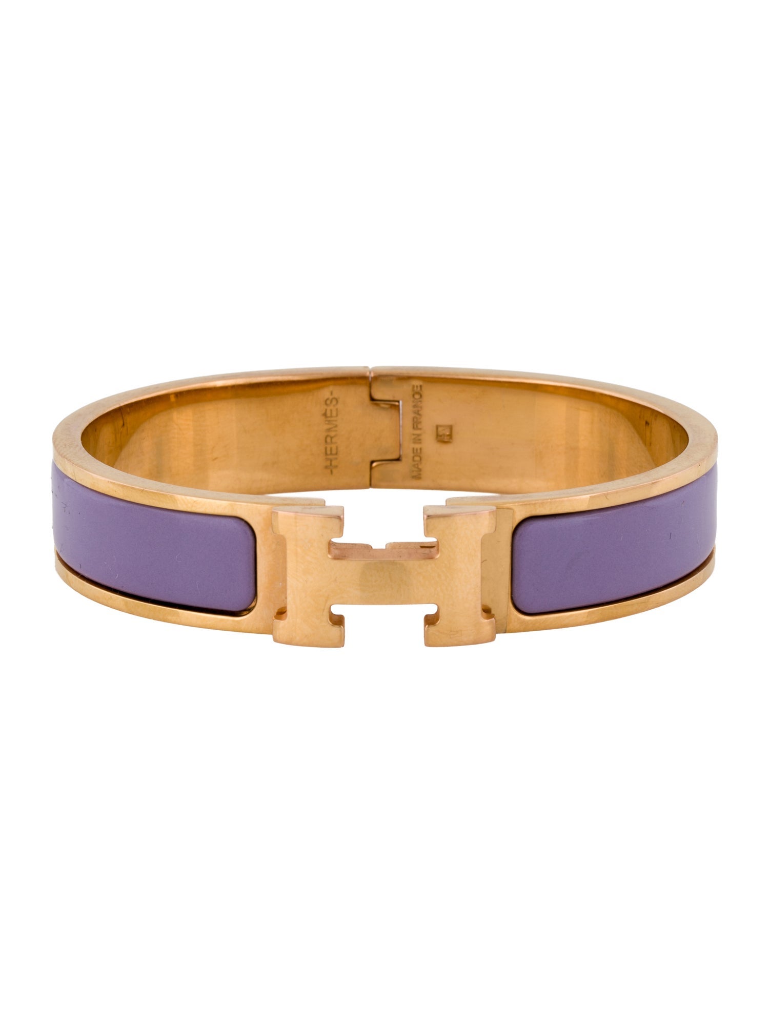 Hermès Enamel Clic H Bangle Bracelet