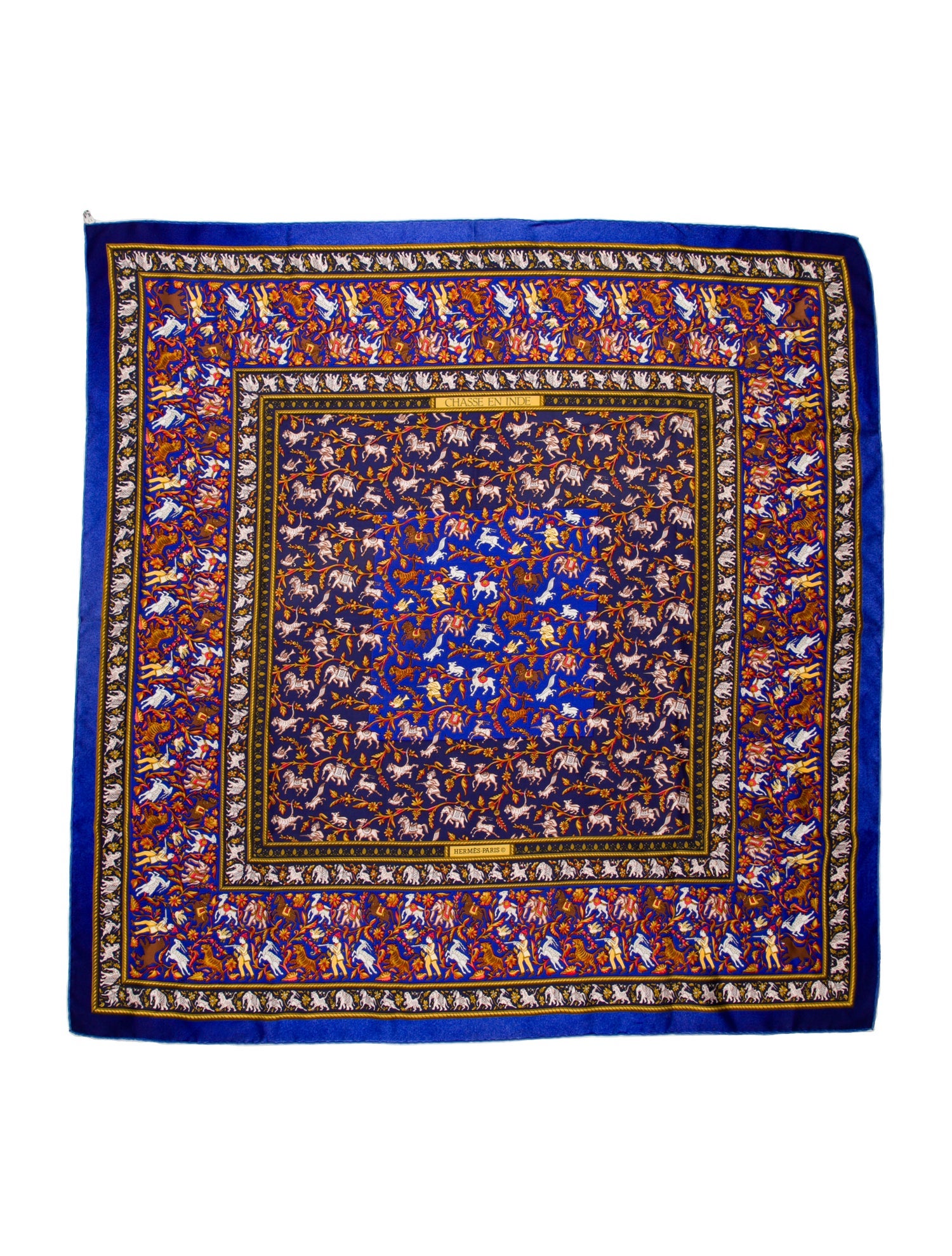 Hermès Chasse En Inde Silk Scarf