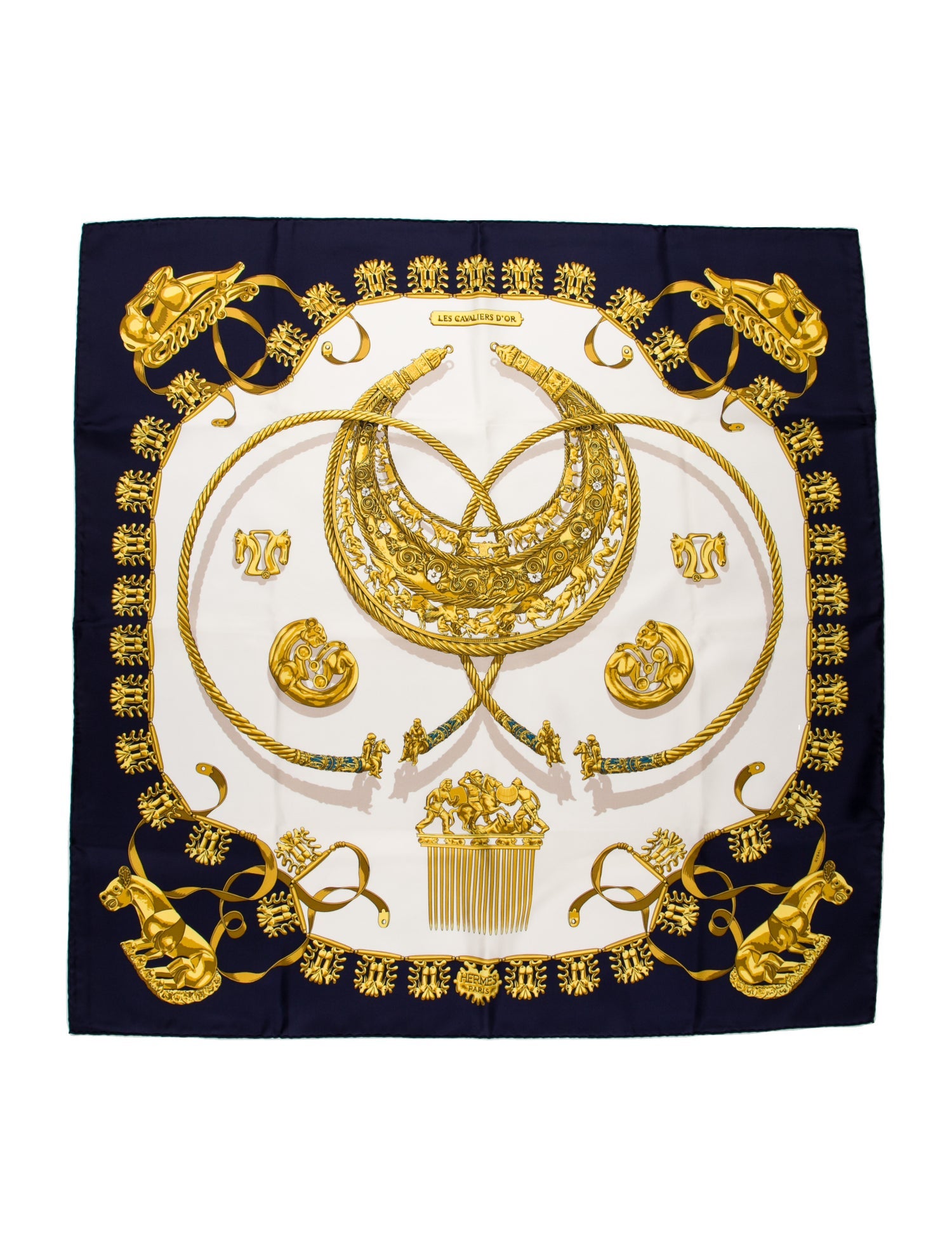 Hermès Les Cavaliers d'Or Scarf