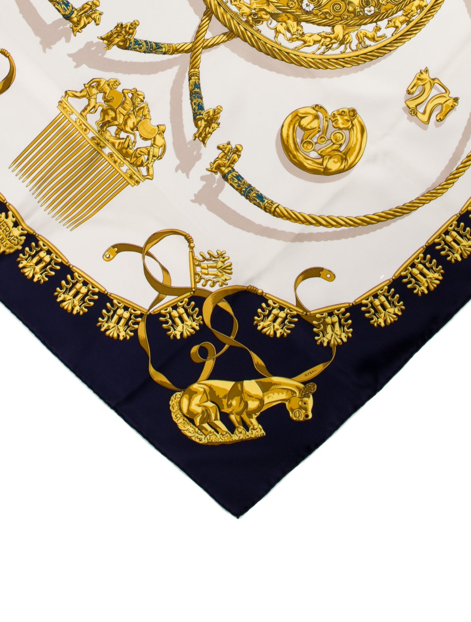 Hermès Les Cavaliers d'Or Scarf